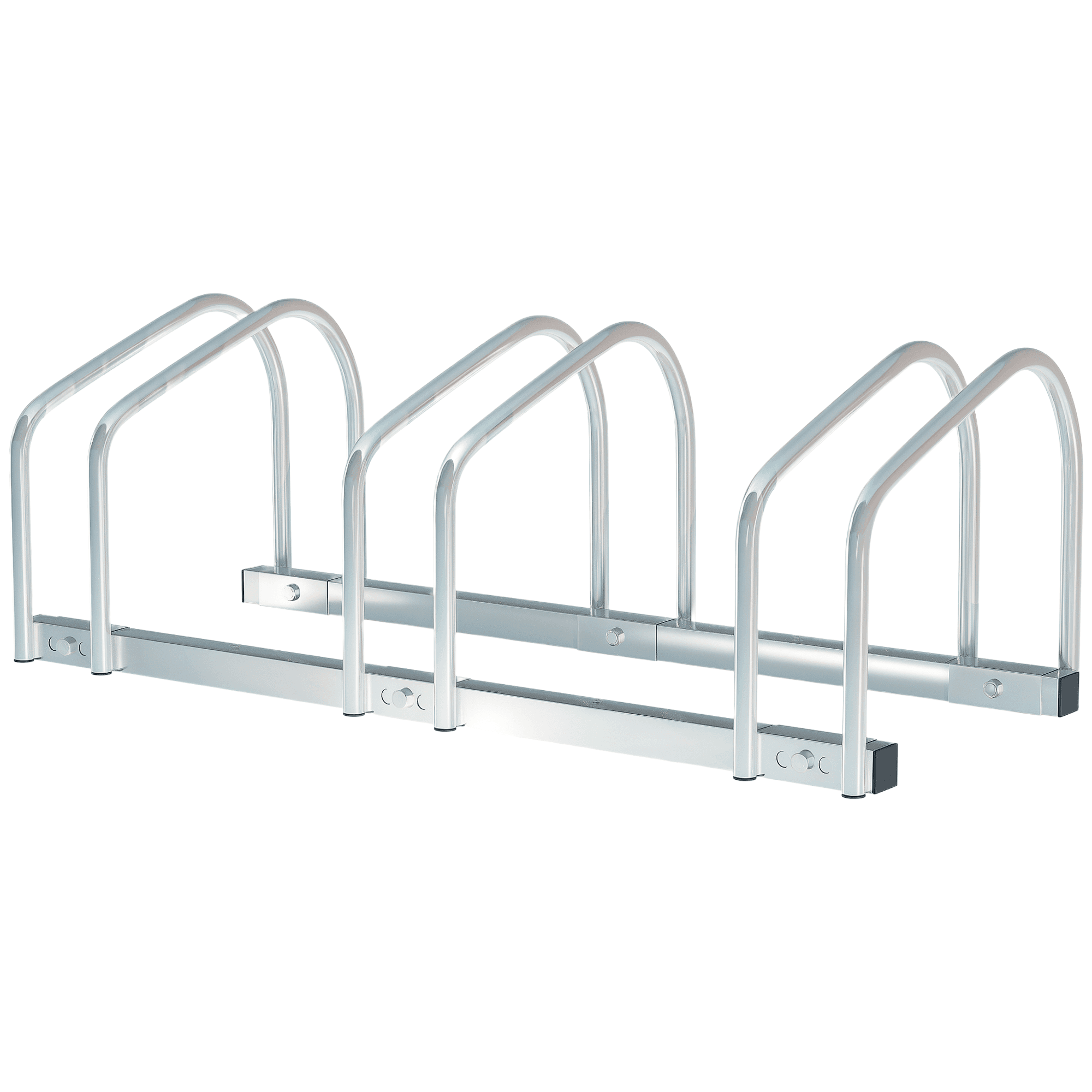HOMCOM Râtelier à Vélos 3 Places Galvanisé Rangement Multi-Vélos Argent 76x33x27 cm Aosom France