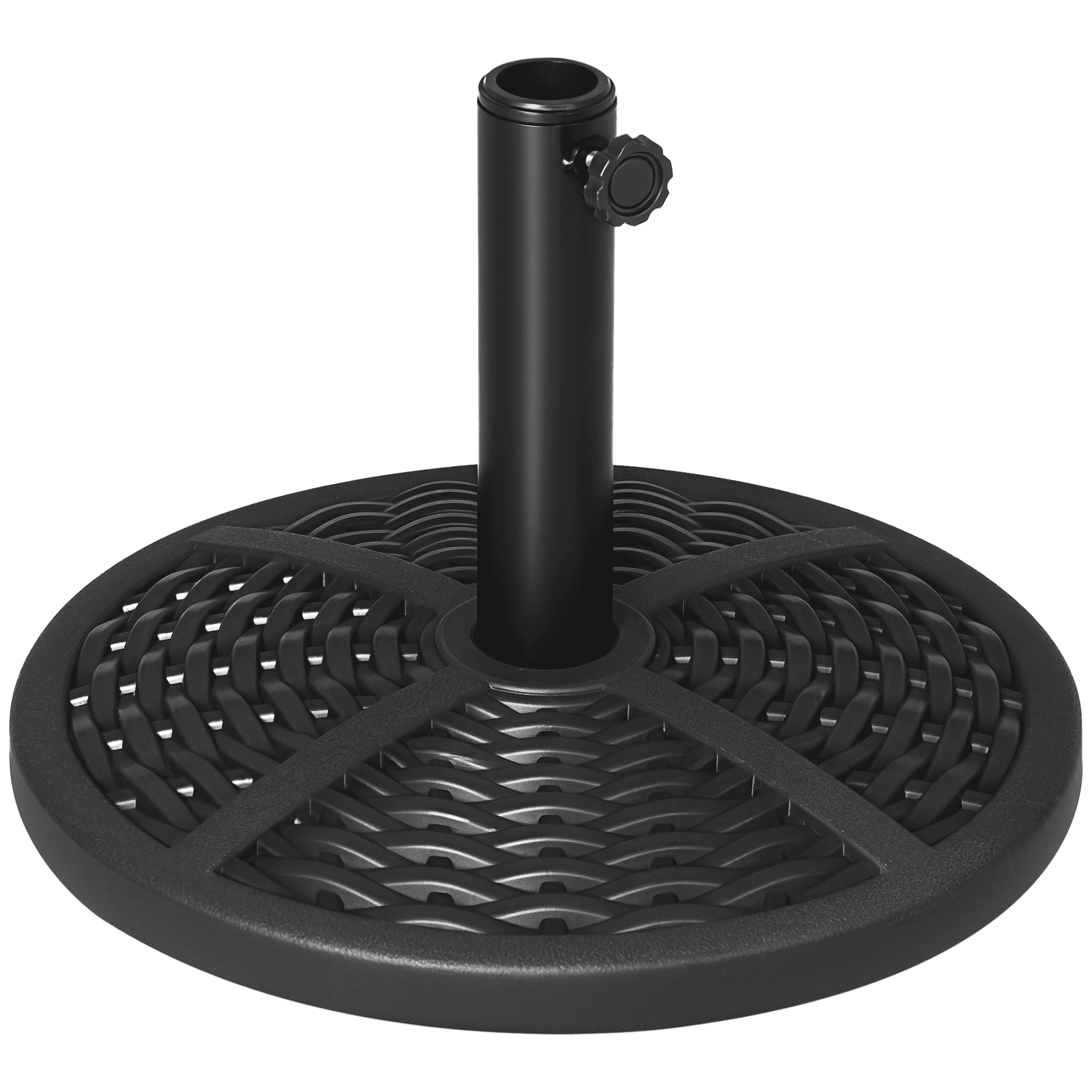Outsunny Pied de parasol base de lestage parasol Ø 45 x 33H poids net 9 kg noir Aosom France