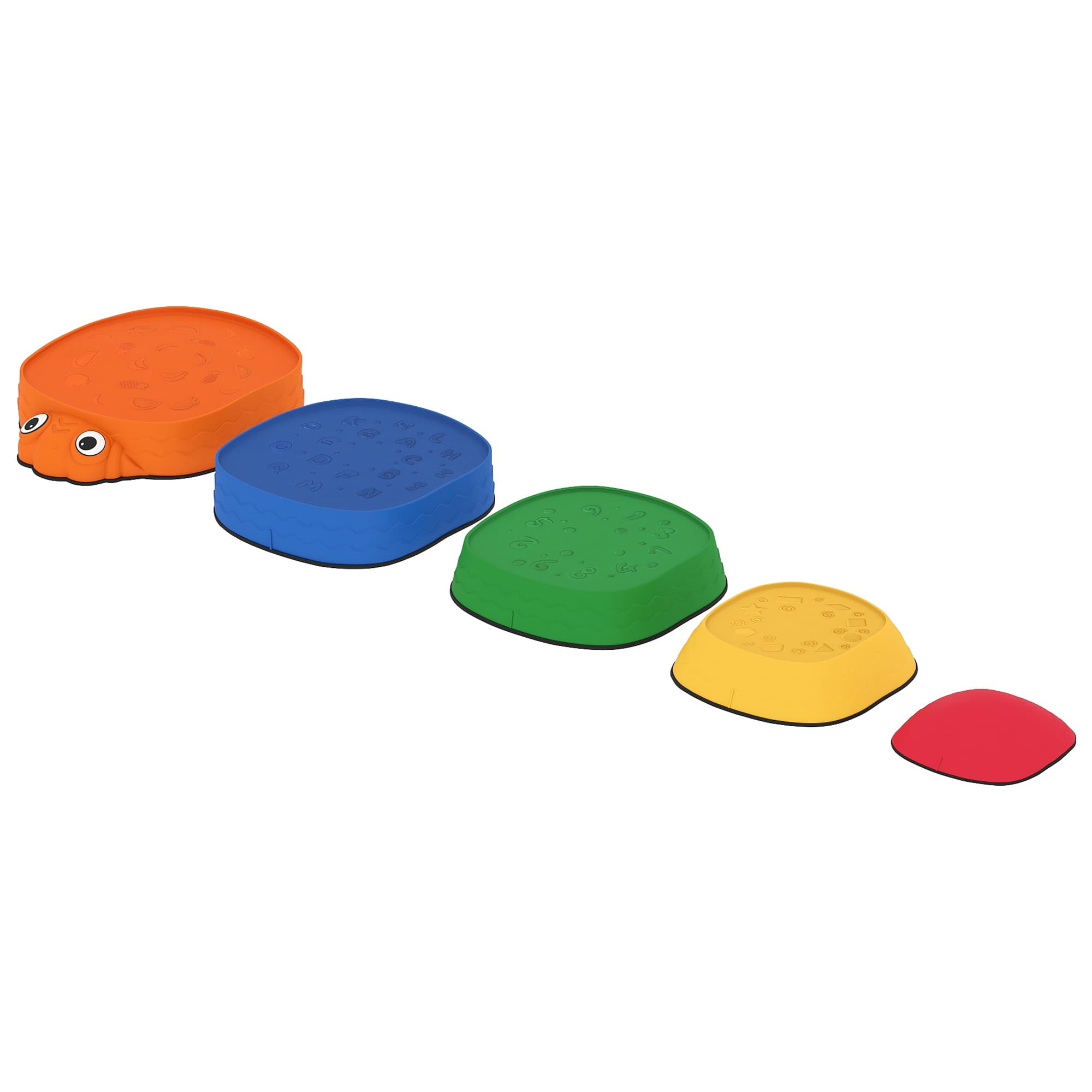 AIYAPLAY Ensemble de Pierres d'Équilibre pour Enfants Empilables de 5 Pièces Antidérapantes pour Intérieur et Extérieur Multicolore