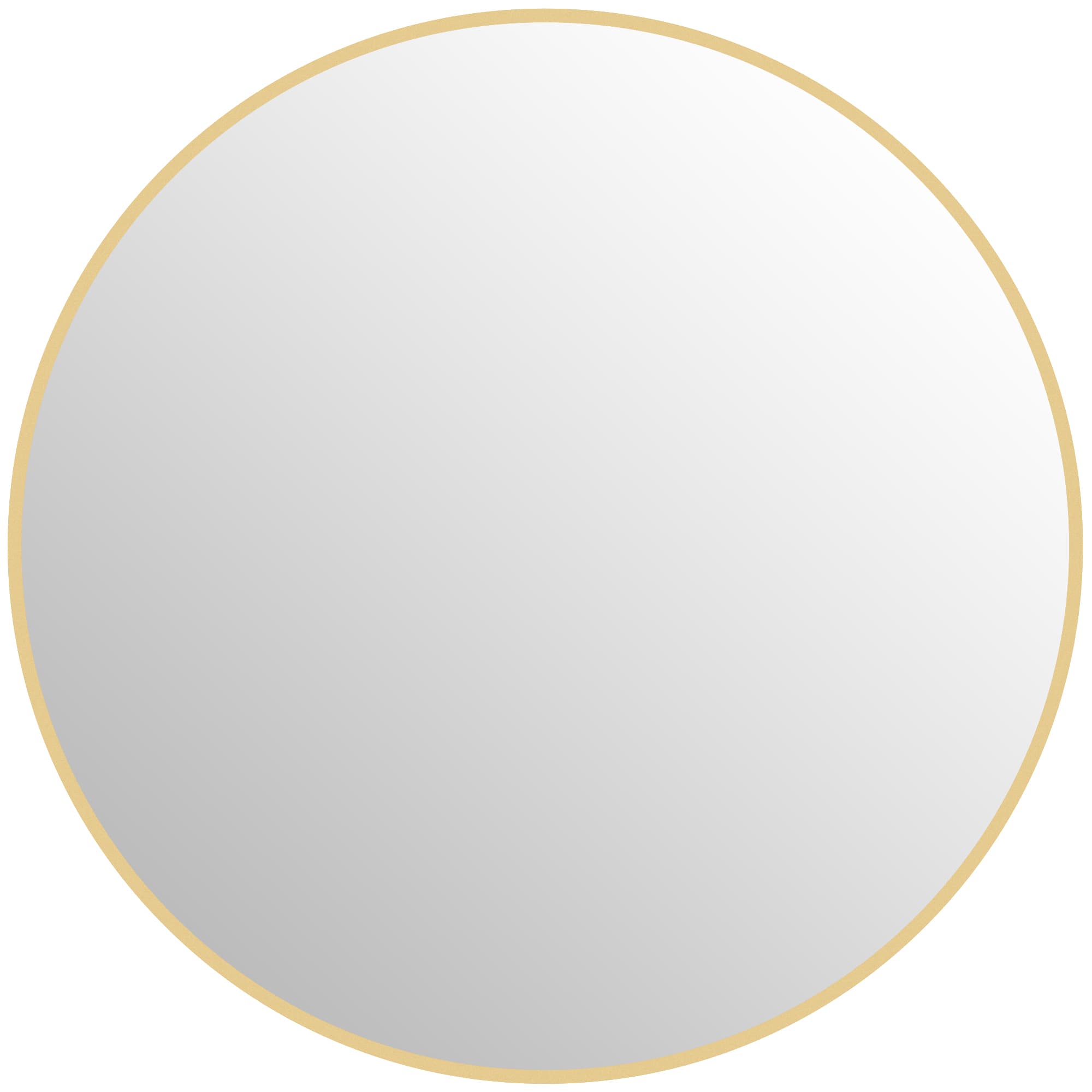 HOMCOM Miroir rond miroir salle de bain cadre en métal facile à installer, pour chambre, salon, entrée, Ø 70 x 2,5 cm or