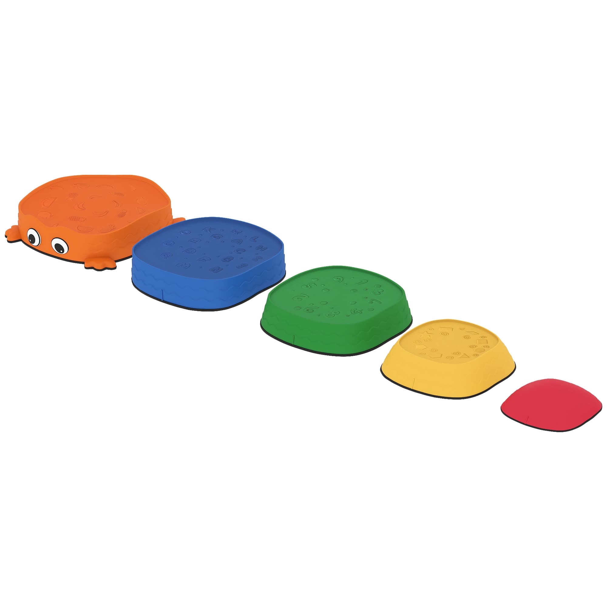AIYAPLAY Ensemble de Pierres d'Équilibre pour Enfants Empilables de 5 Pièces Antidérapantes pour Intérieur et Extérieur Multicolore