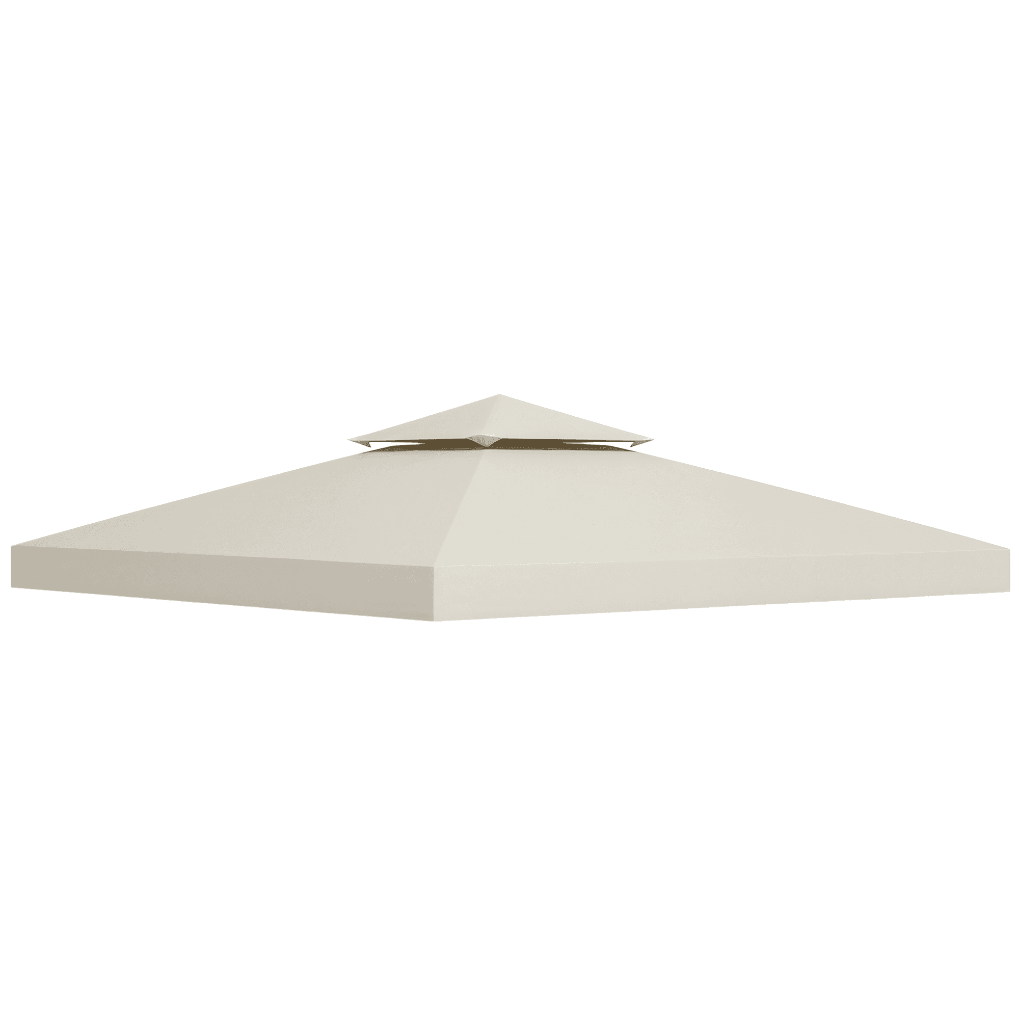 HOMCOM Toile de Toit de Rechange pour pavillon tonnelle Tente Imperméable 3x3m crème