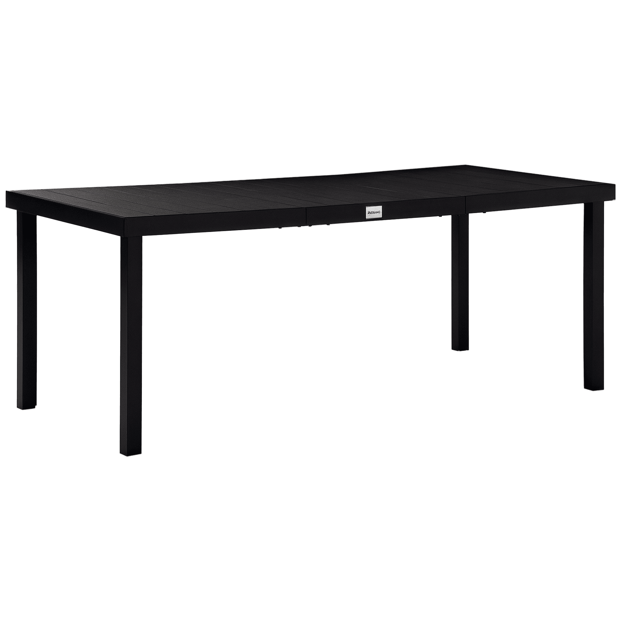 Outsunny Table de Jardin Rectangulaire 8 Personnes Plateau PE Aspect Bois Noir Aosom France