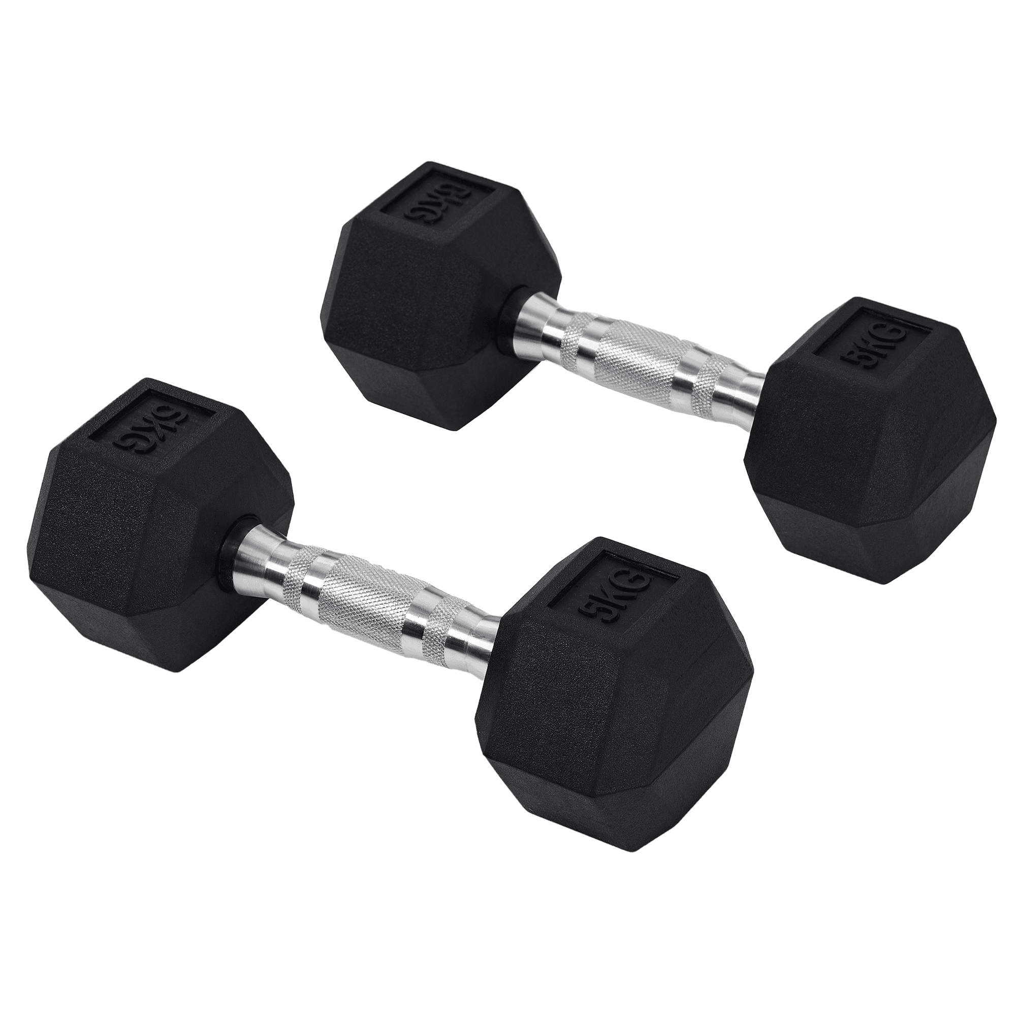 HOMCOM Ensemble d'haltères courtes total 10 Kg - entraînement musculaire & haltérophilie - acier caoutchouc noir