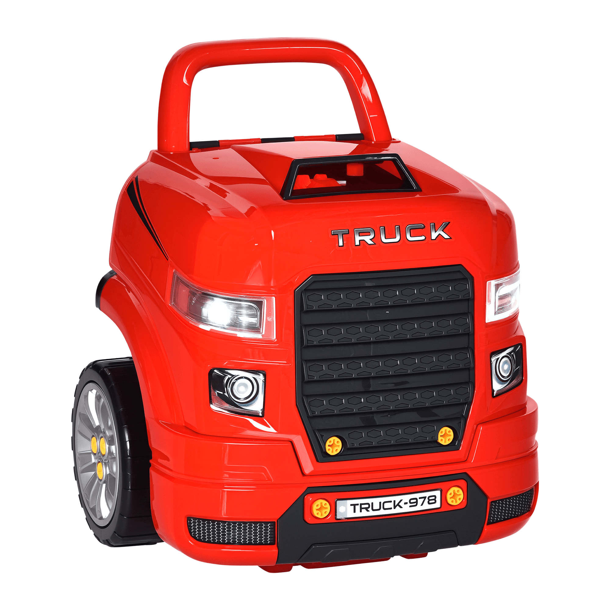 HOMCOM Bloc moteur de voiture 61 pièces jouet éducatif pour enfants 3-5 ans véhicule réparation effet sonores et lumineux boîte de rangement incluse