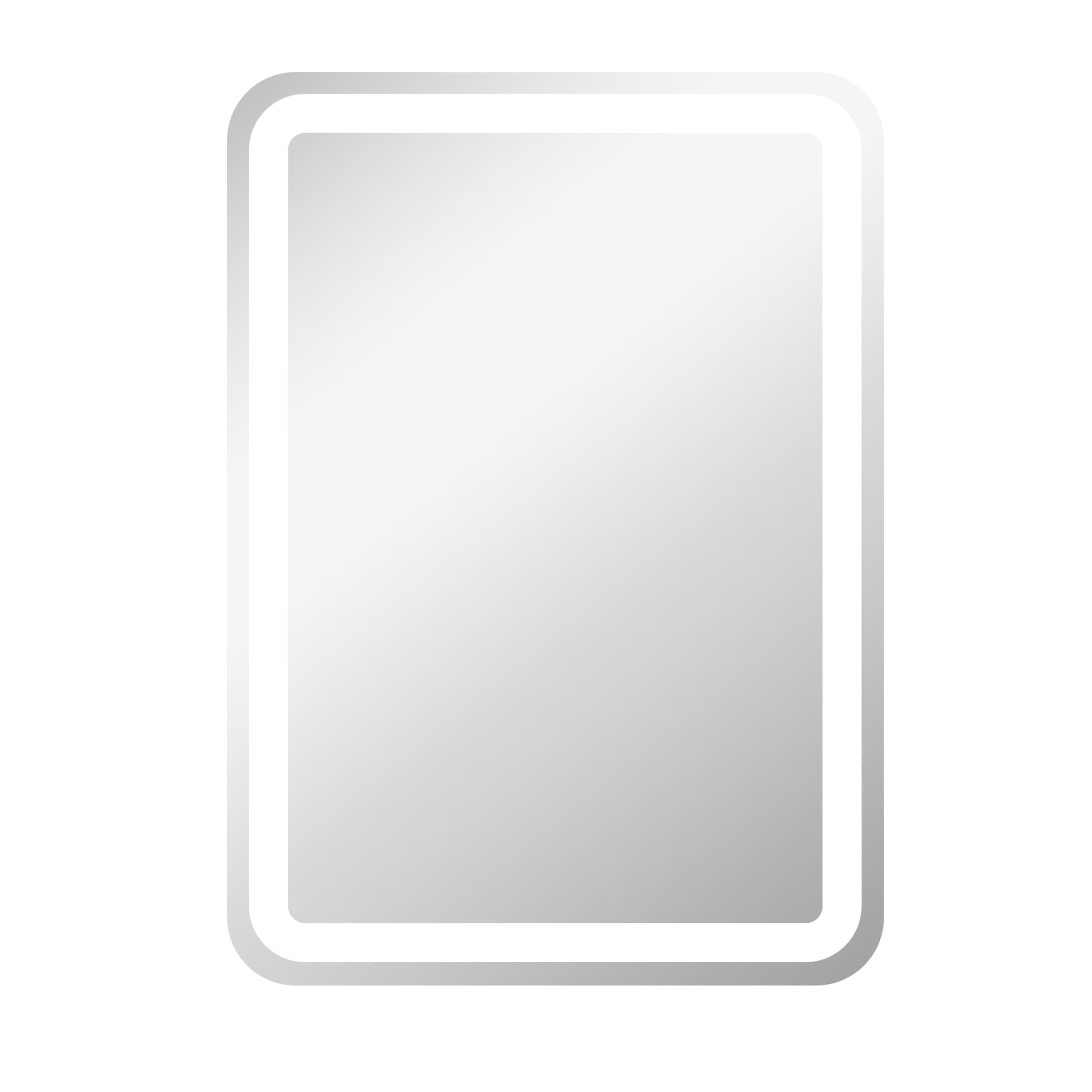 HOMCOM Miroir de salle de bain rectangulaire LED fonction anti-buée luminosité réglable fonction mémoire 70 x 50 cm argent