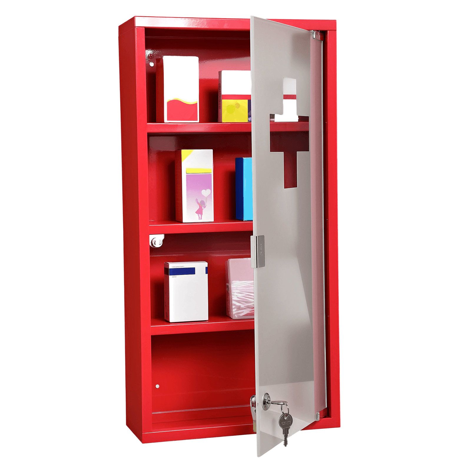 HOMCOM cabinet de pharmacie salle de bain, suspendu mural, 30x12x60cm Aosom France