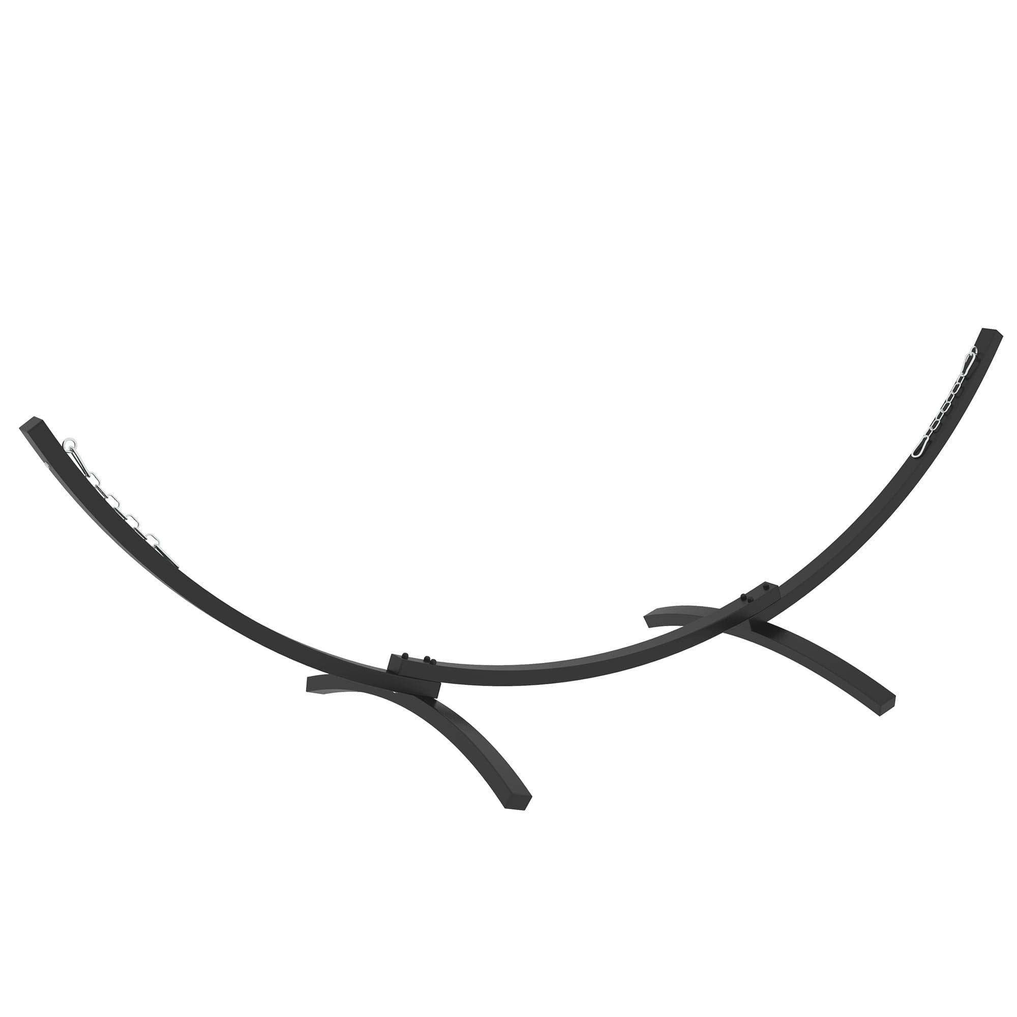 Outsunny Support Pied de hamac Structure Robuste métal époxy, longueur 360 cm pour hamacs de 270 à 330 cm, gris