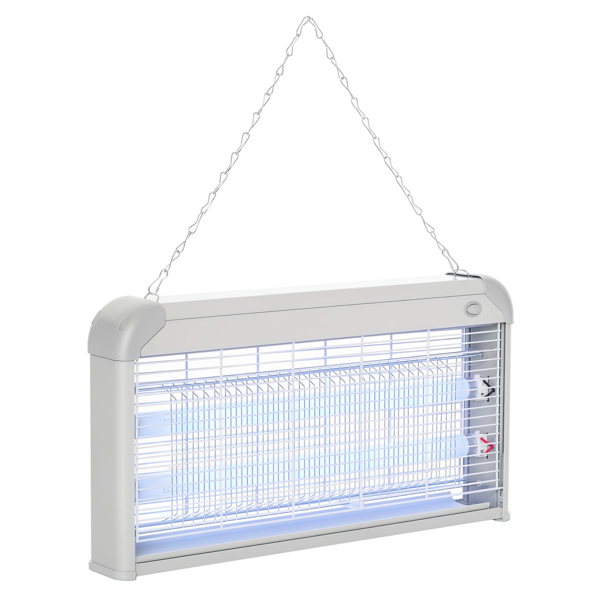 Outsunny Lampe UV anti-insectes anti moustique tue mouche électrique destructeur d'insectes 30 W gris