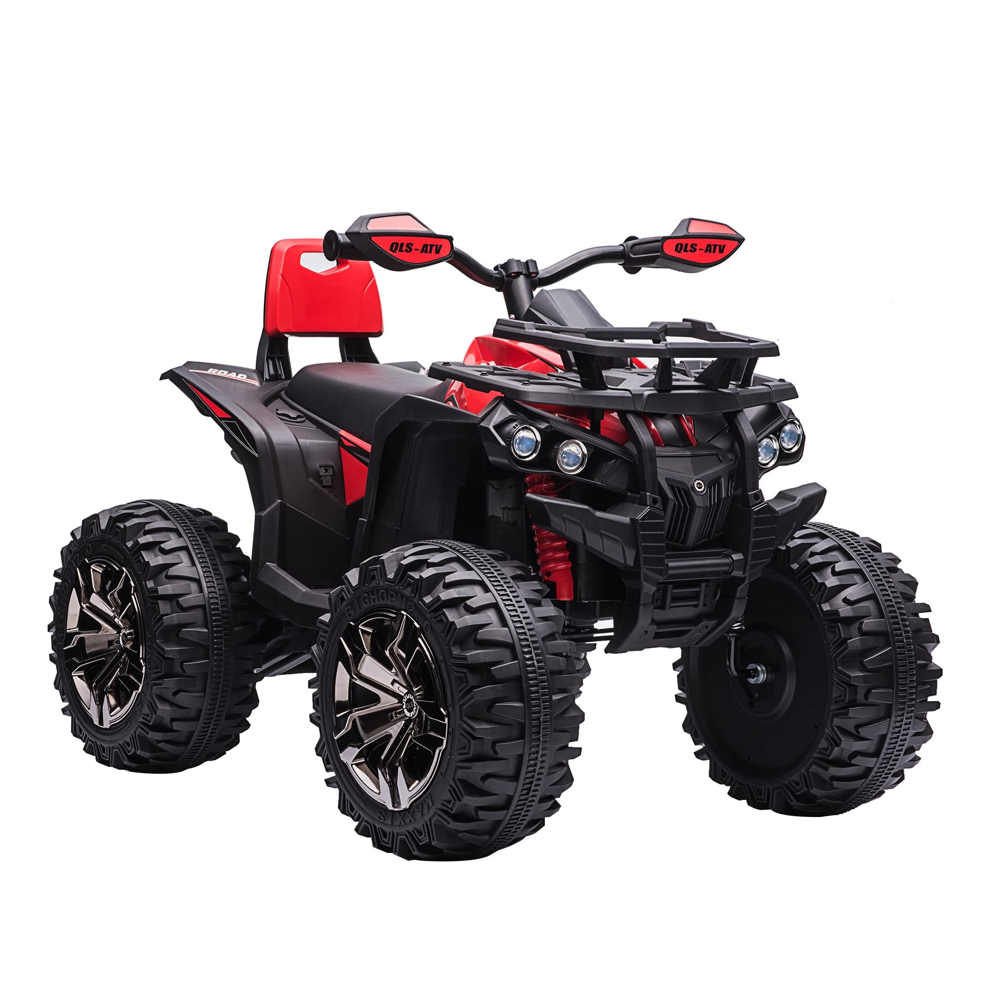 HOMCOM Voiture 4x4 quad buggy électrique enfant blanc Rouge Dim. 100L x 65l x 73H cm