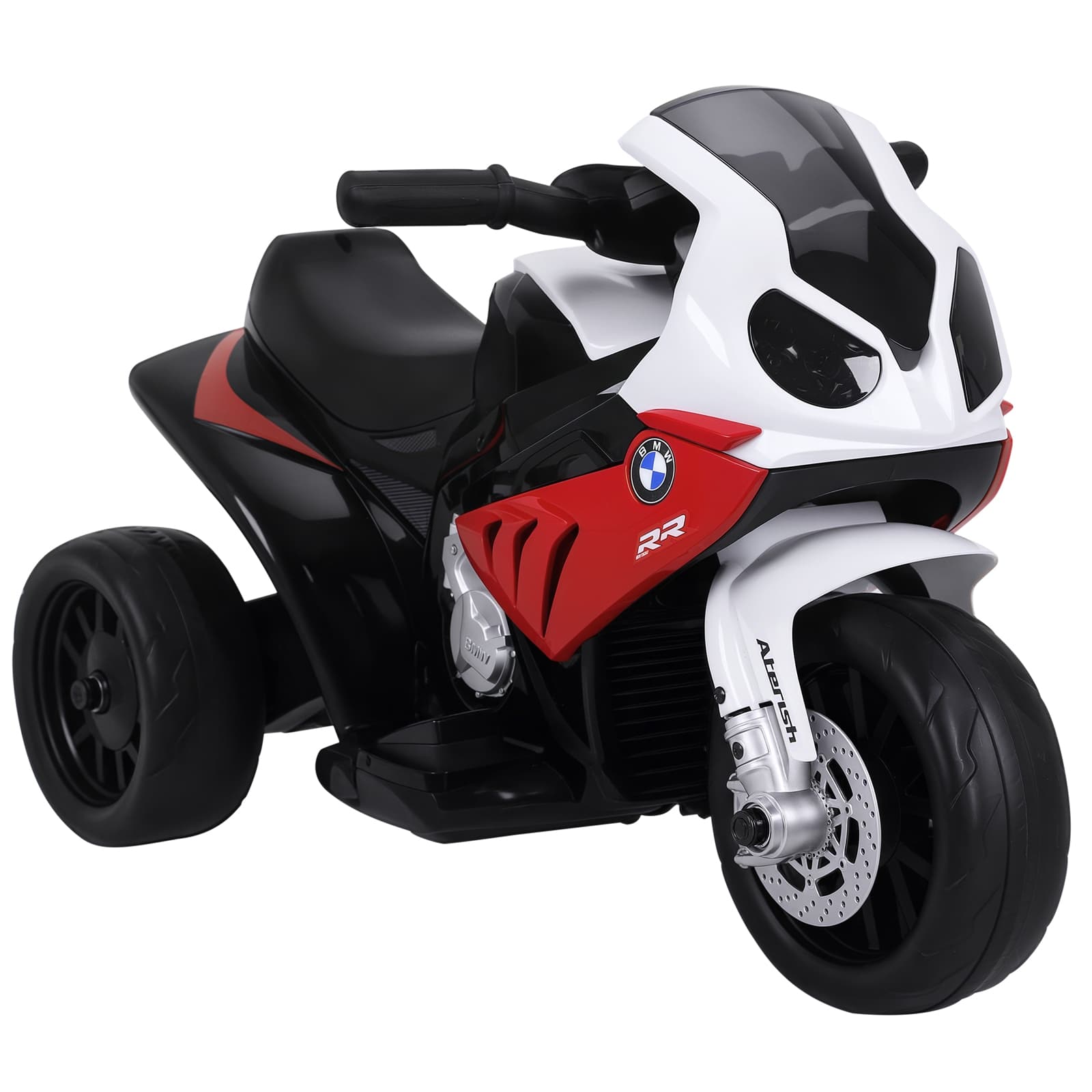 HOMCOM Moto électrique pour Enfants Moto électrique pour Enfants BMW S1000 RR 3 Roues 6 V 2,5 Km/h Effets Lumineux et sonores rouge