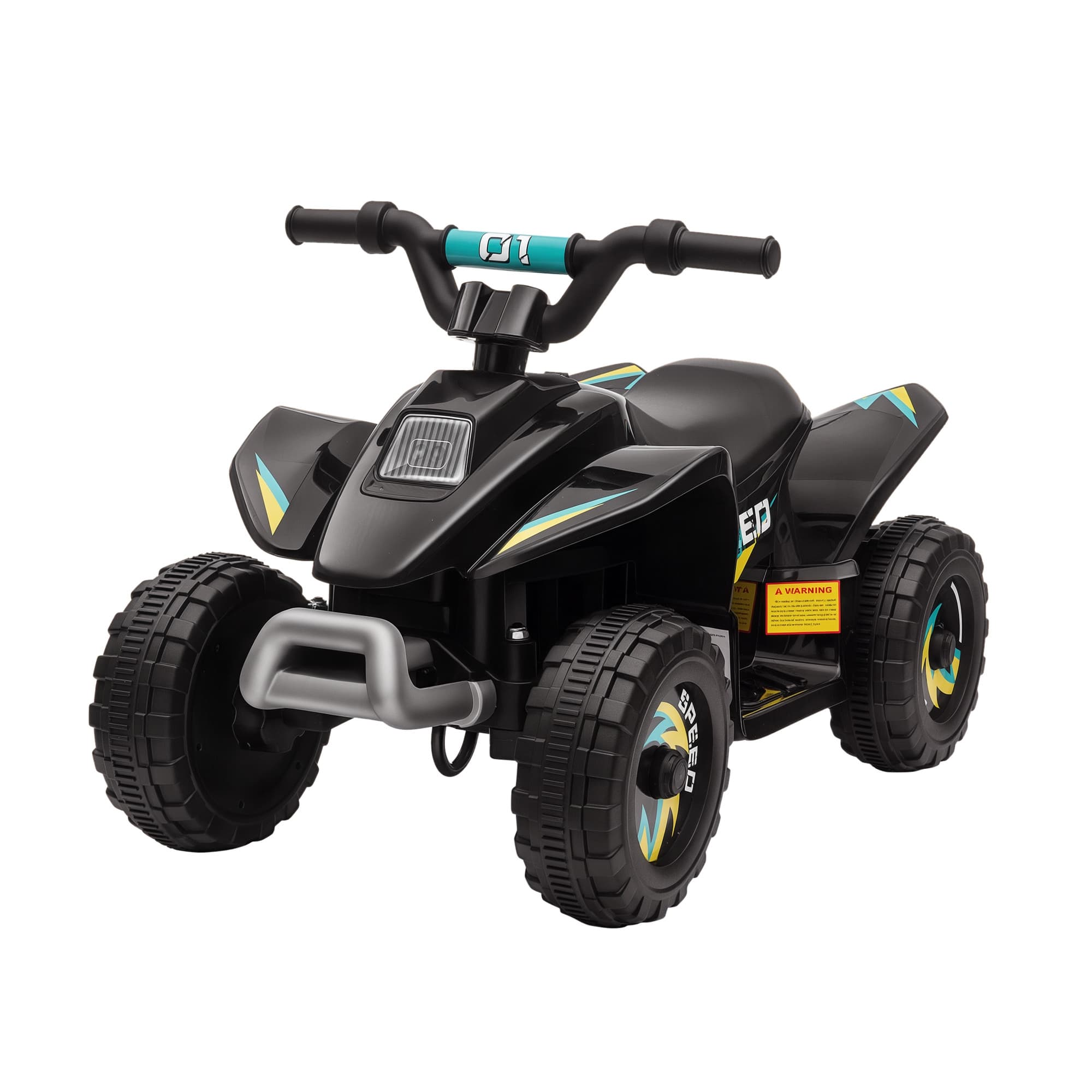 HOMCOM Quad électrique pour enfants 18-36 mois véhicule à batterie 6V avec marche avant et arrière 72 x 40 x 45,5 cm noir