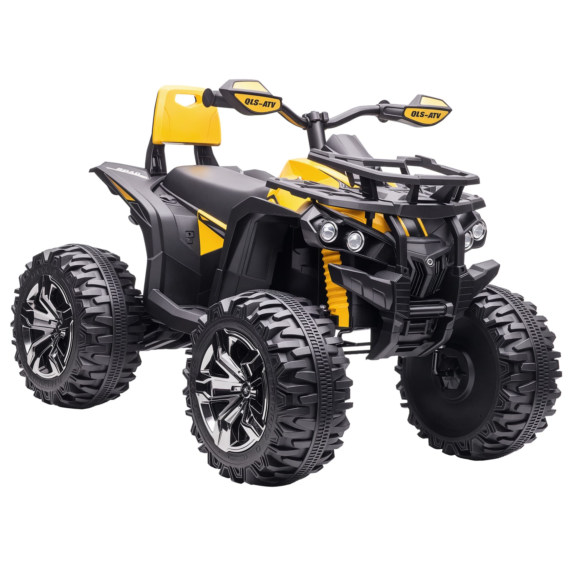 HOMCOM Voiture 4x4 quad buggy puissant 12 V, vitesse max. de 8 Km/h, convient aux enfants de 3 à 5 ans blanc