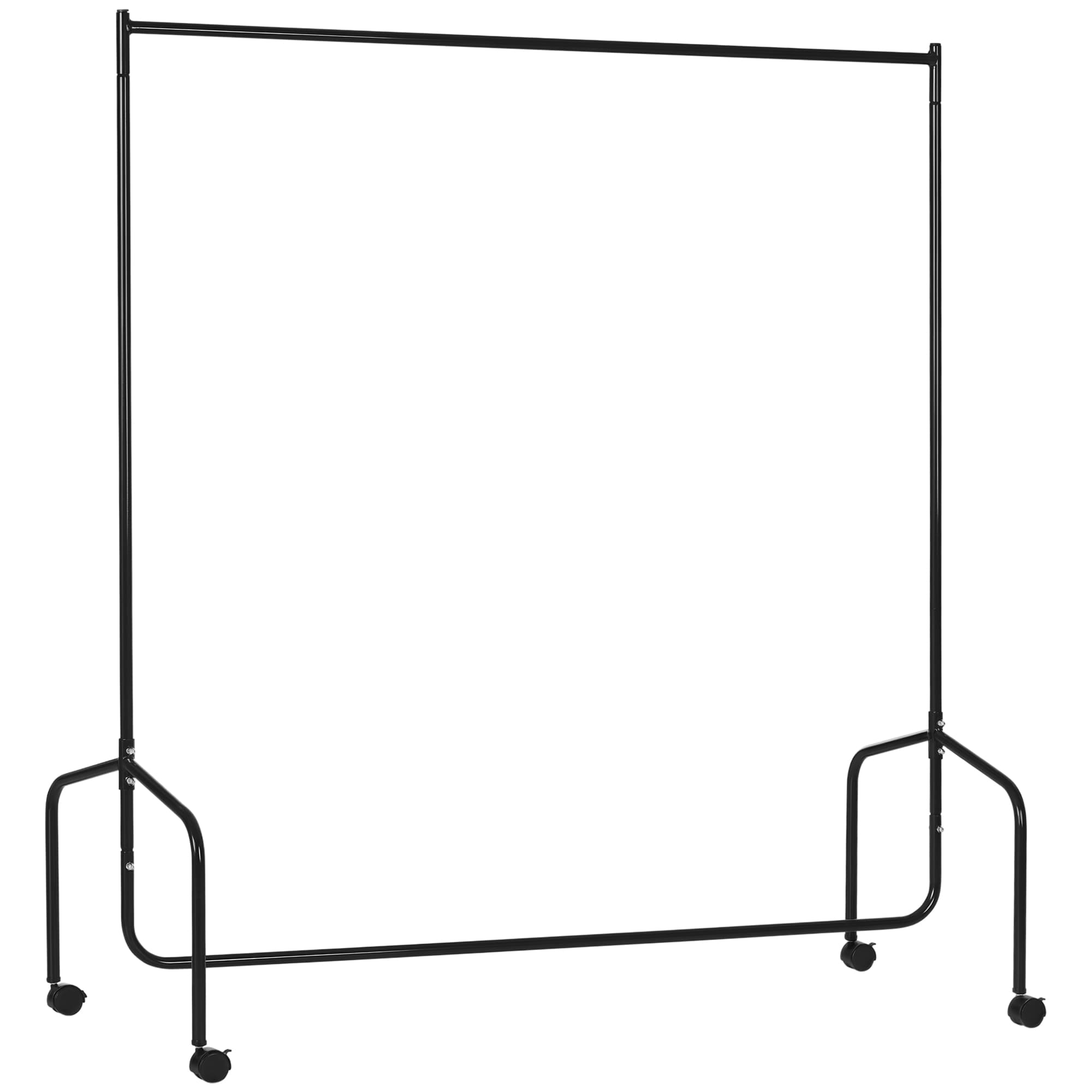 Homcom Portant Tringle à Vêtements en Acier Noir 152 x 33 x 6 cm Charge max.140 Kg