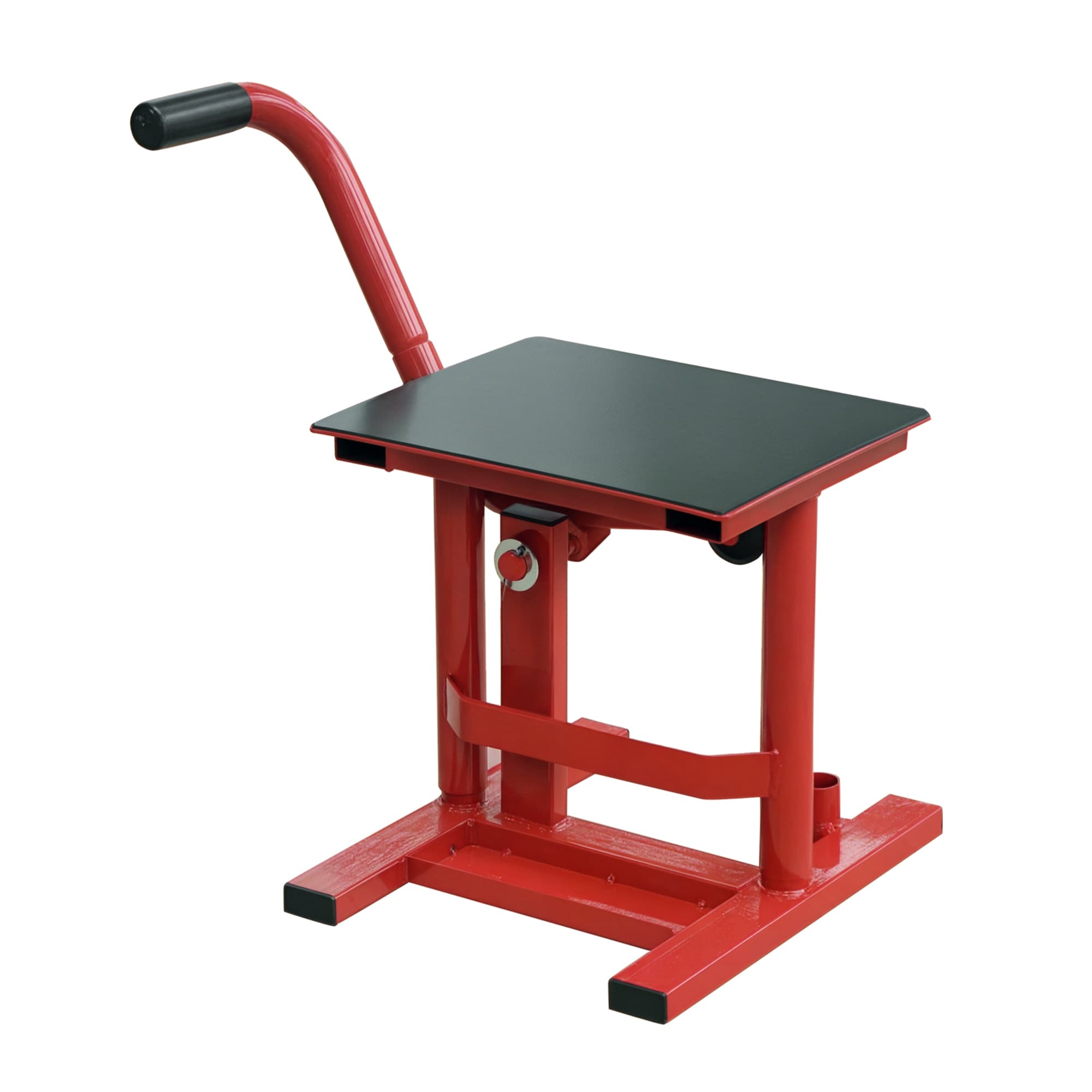 HOMCOM Lève moto béquille d'atelier stand moto tout-terrain moto cross supermotard hauteur réglable rouge et noir