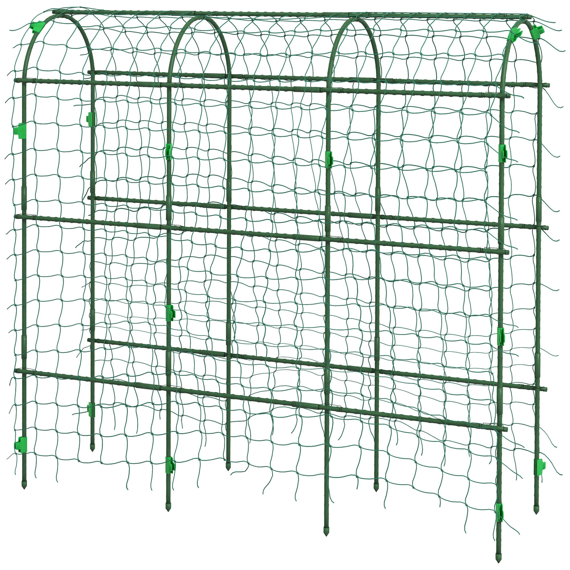 Outsunny Grande arche de jardin, filet de protection des oiseaux, assemblage facile, métal, 43 x 182 x 183 cm