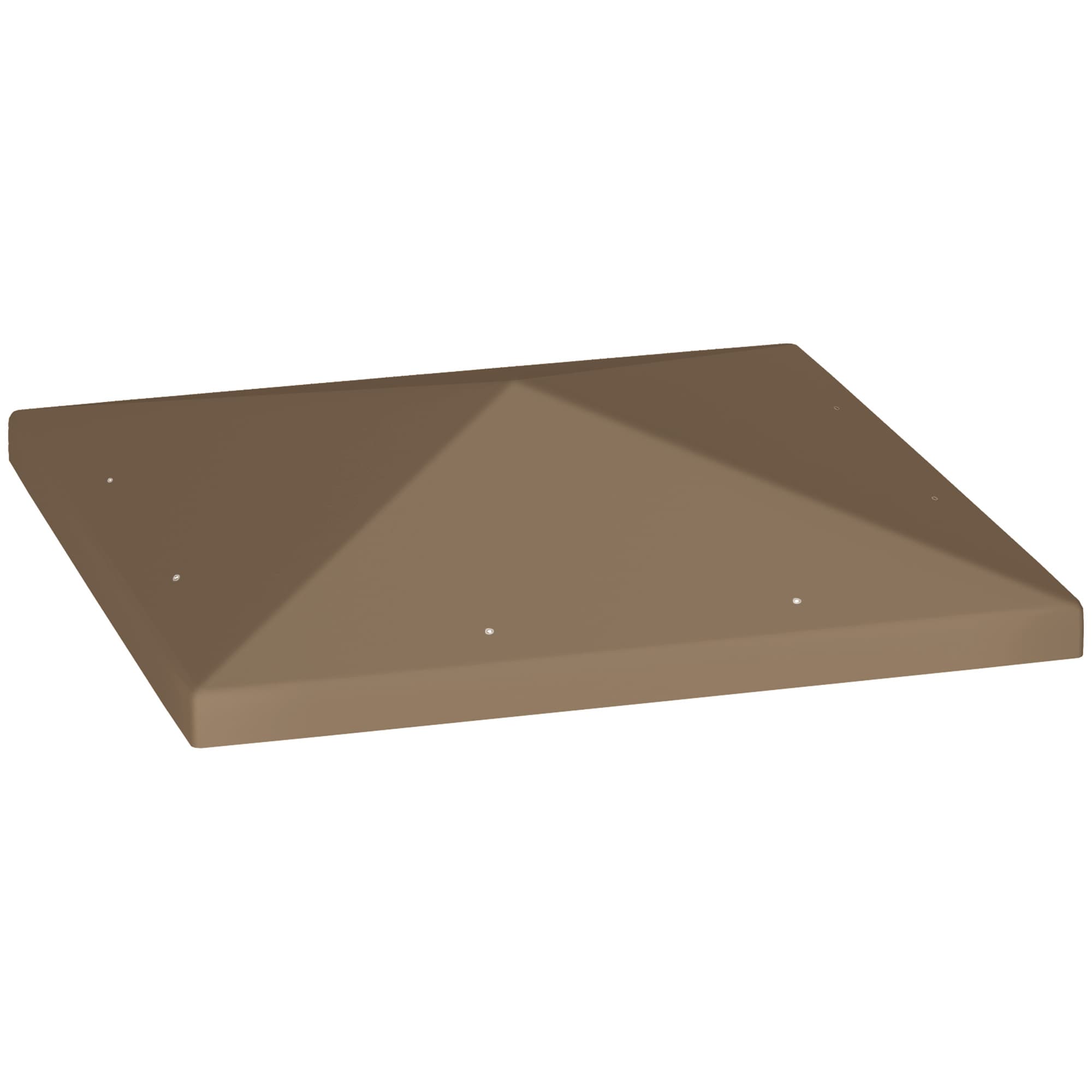 Outsunny Bâche pour Tonnelle de Jardin 3x3 m en Tissu Oxford 600D avec Trous de Drainage, Marron