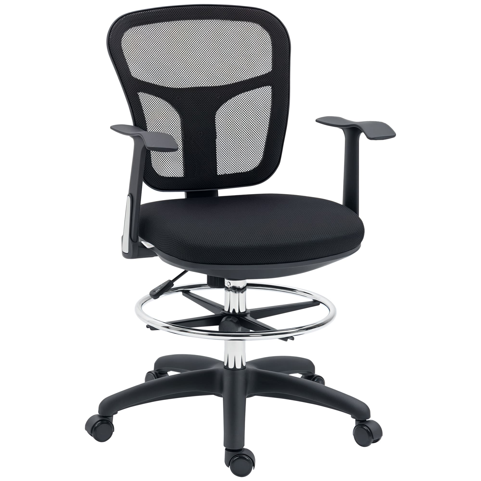 Vinsetto Siège Maille Ergonomique Hauteur Réglable Repose-Pieds Pivotant 360° Aosom France