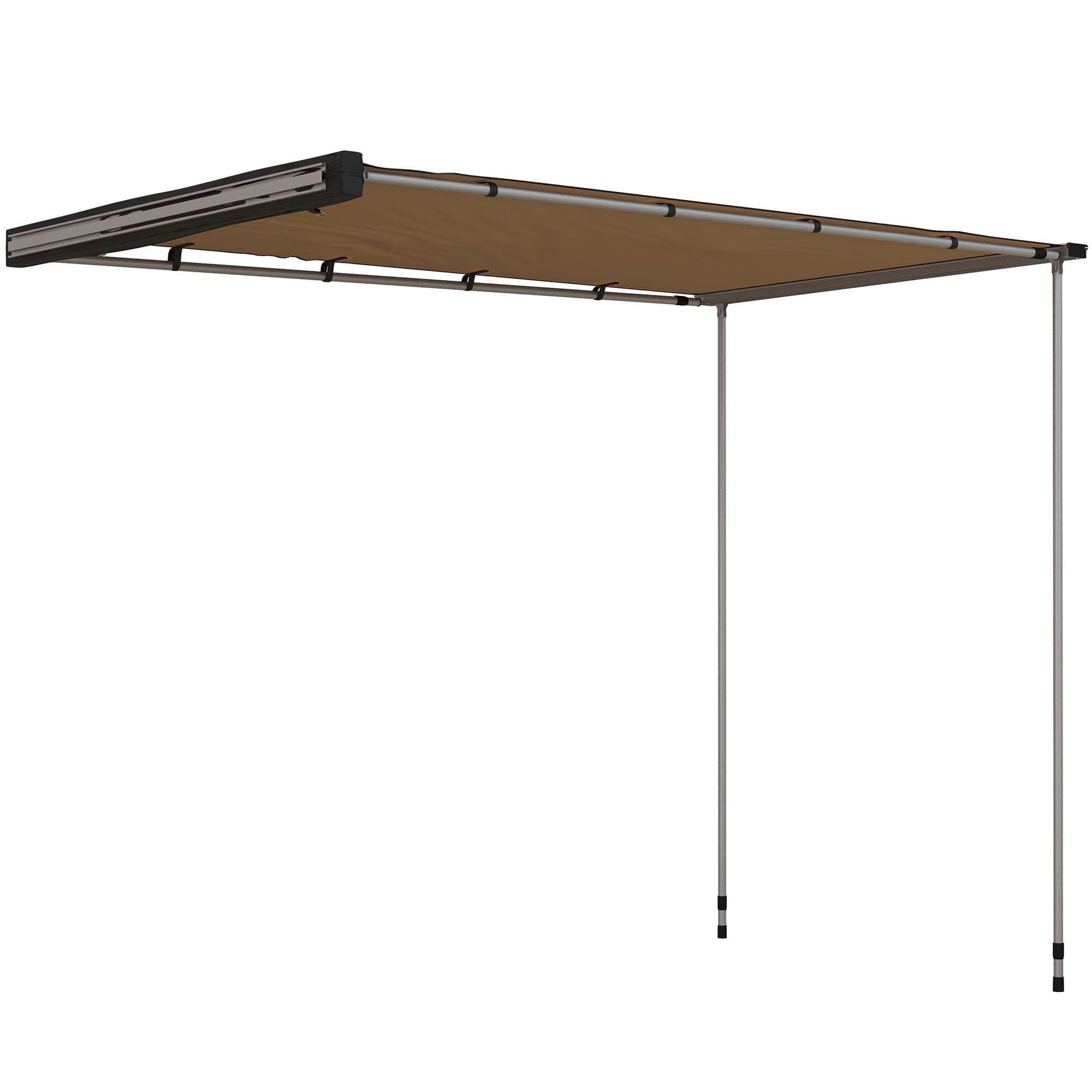 Outsunny Tente de Voiture Store Latéral pour Voiture, Résistant aux Intempéries, 160 x 250 x 125-225 cm, Khaki