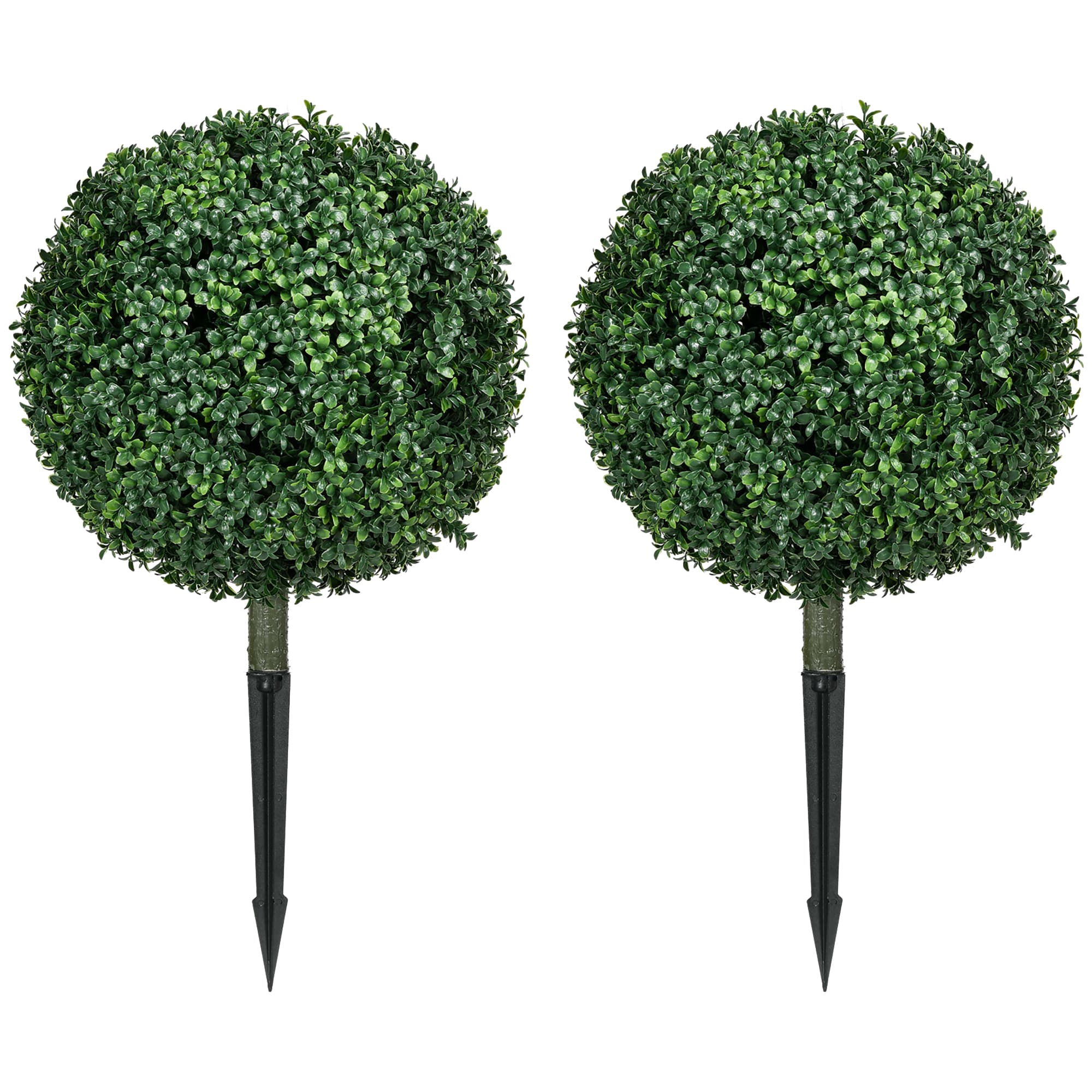HOMCOM Lot de 2 buis artificiels, réaliste, résistant aux intempéries, facile à entretenir, 70 cm