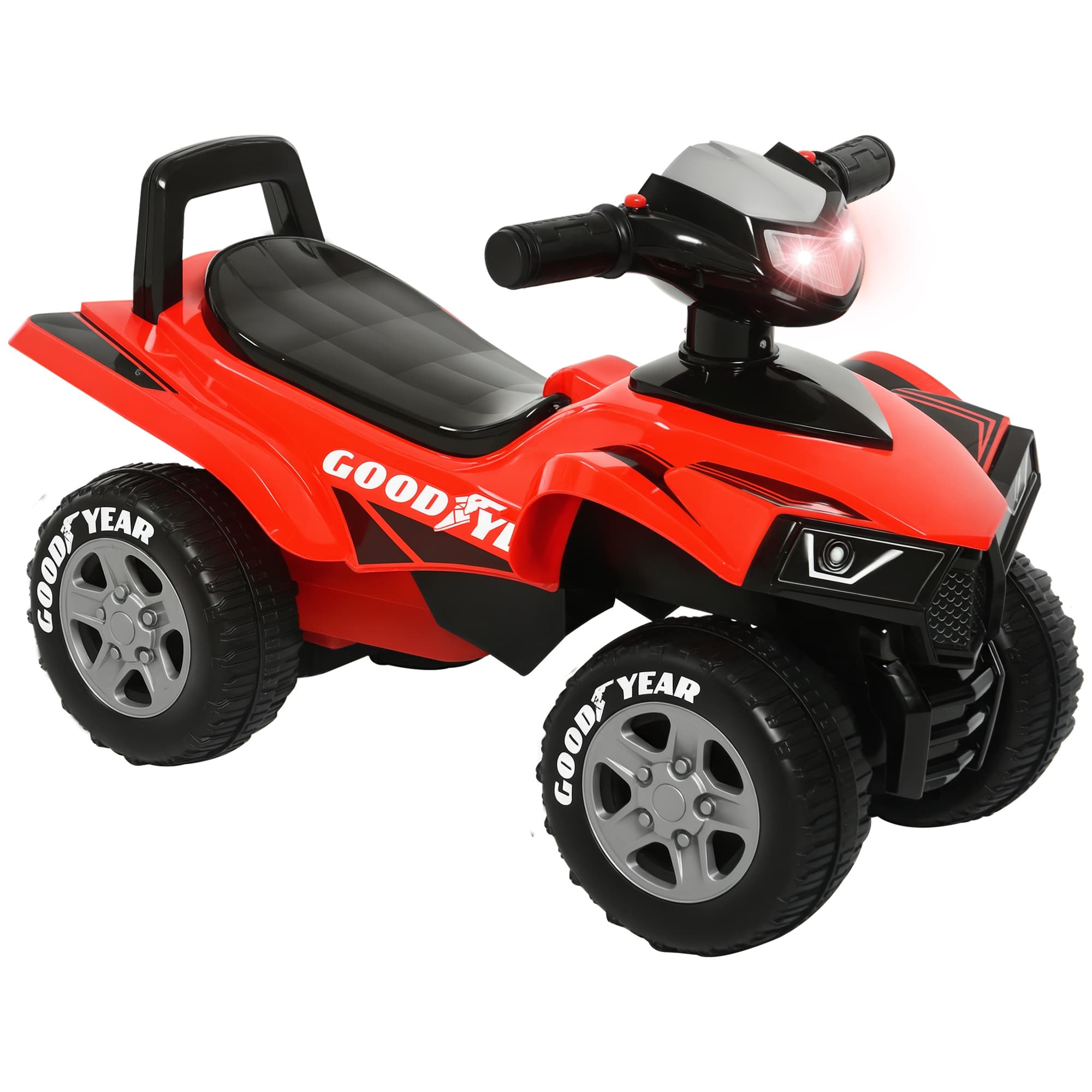 HOMCOM Porteur Enfant Voiture Enfant 1-3 Ans Coffre Klaxon 60 x 38 x 42 cm Rouge aosom france