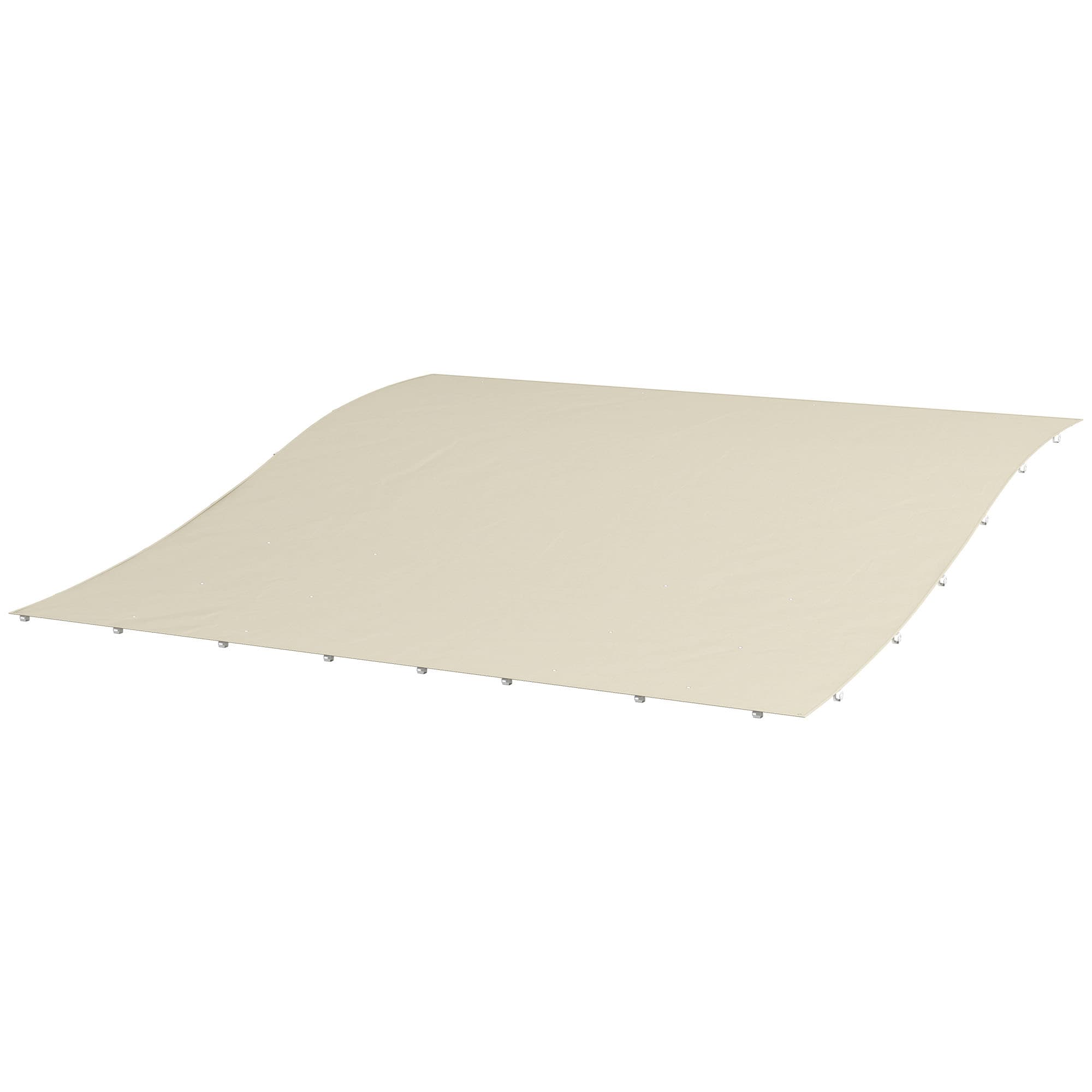 Outsunny Telo Copertura per Gazebo Pergola 3x3 m in Poliestere con 16 Fori di Drenaggio, 297x297 cm, Beige