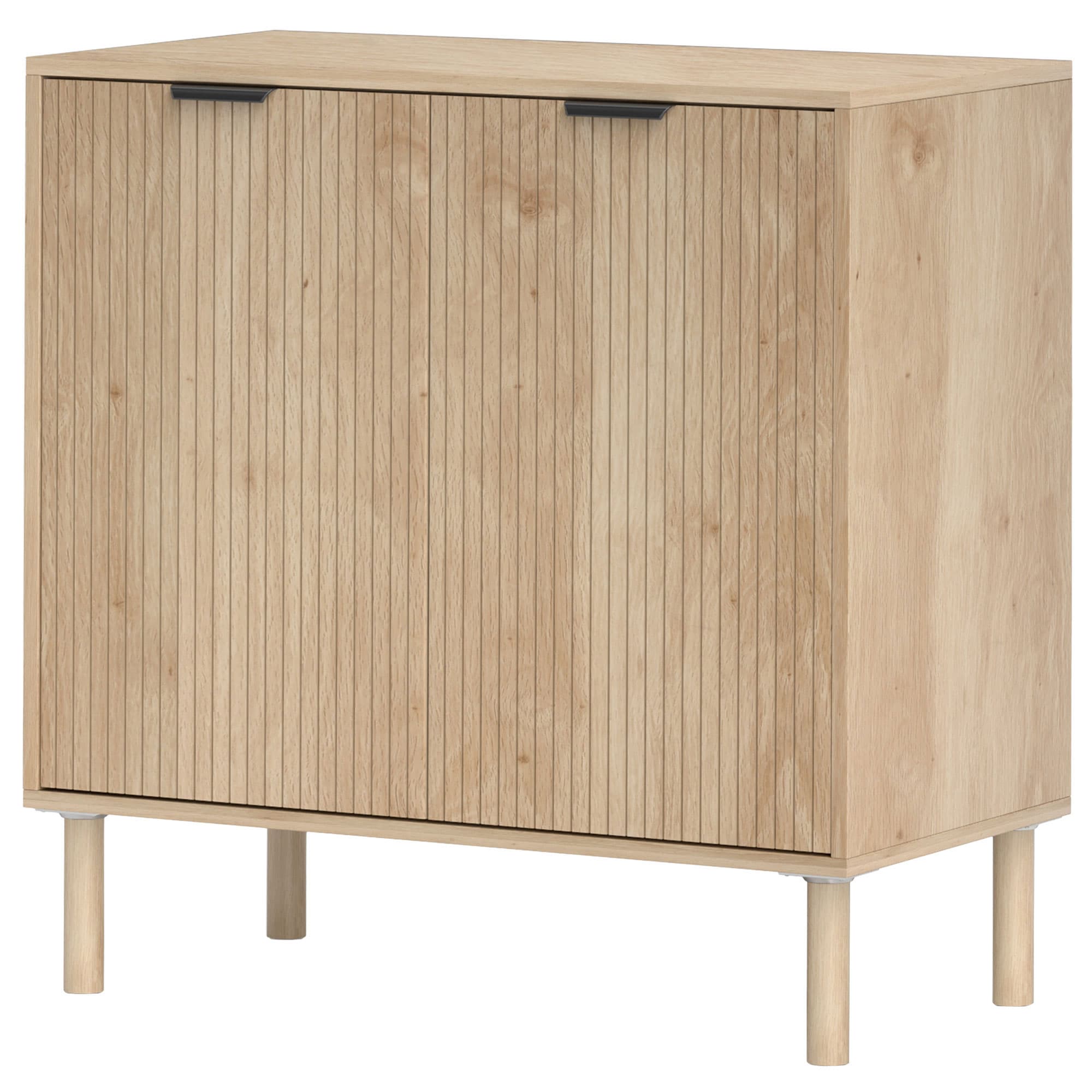 HOMCOM Meuble de Rangement en Bois à 2 Niveaux avec Etagère Réglable sur 3 Niveaux, 78x40x77,5 cm, couleur Chêne