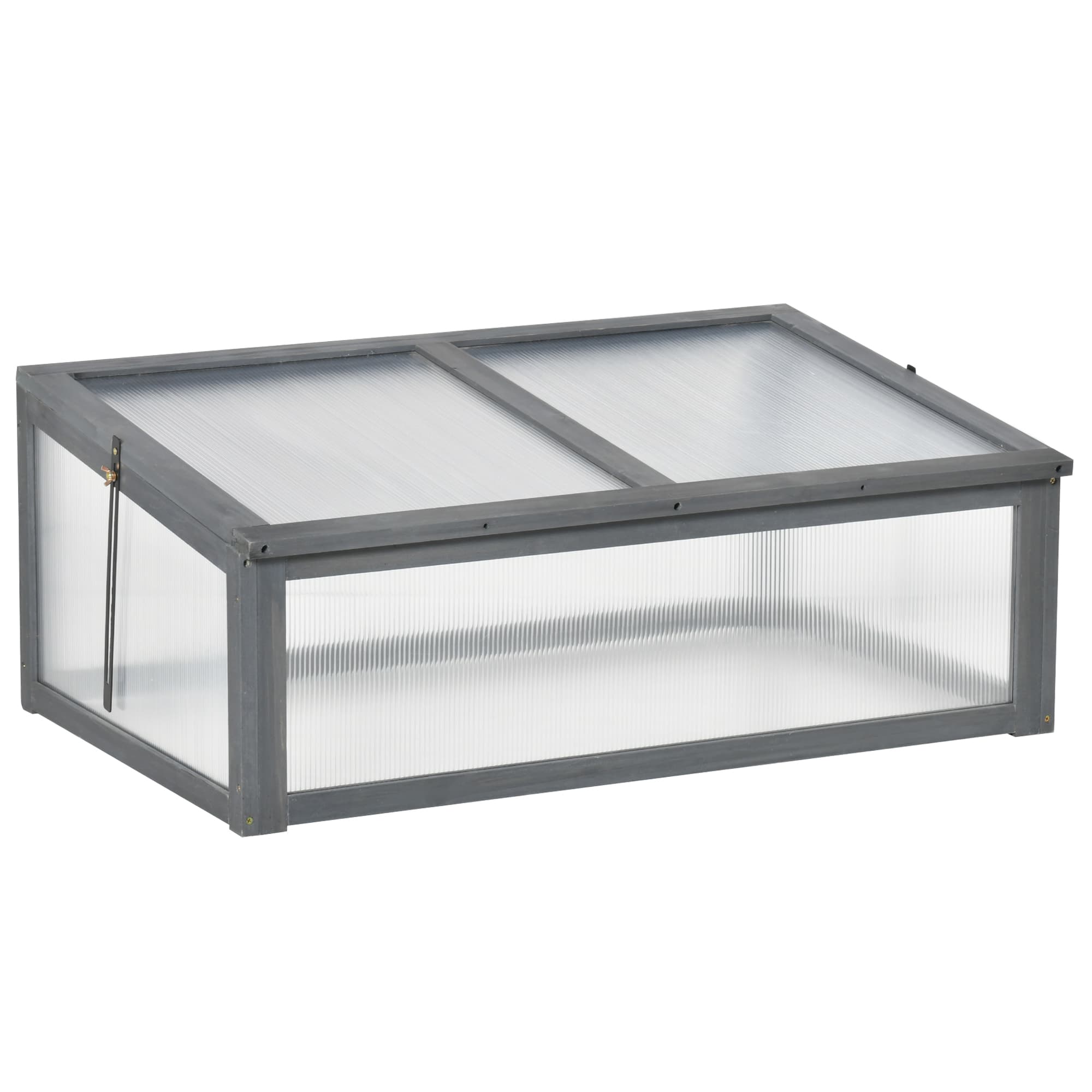 Outsunny Mini Serre, Petite Serre pour le Jardin, avec Plaques PC, Bonne Transmission de la Lumière, 100L x 65l x 40H cm