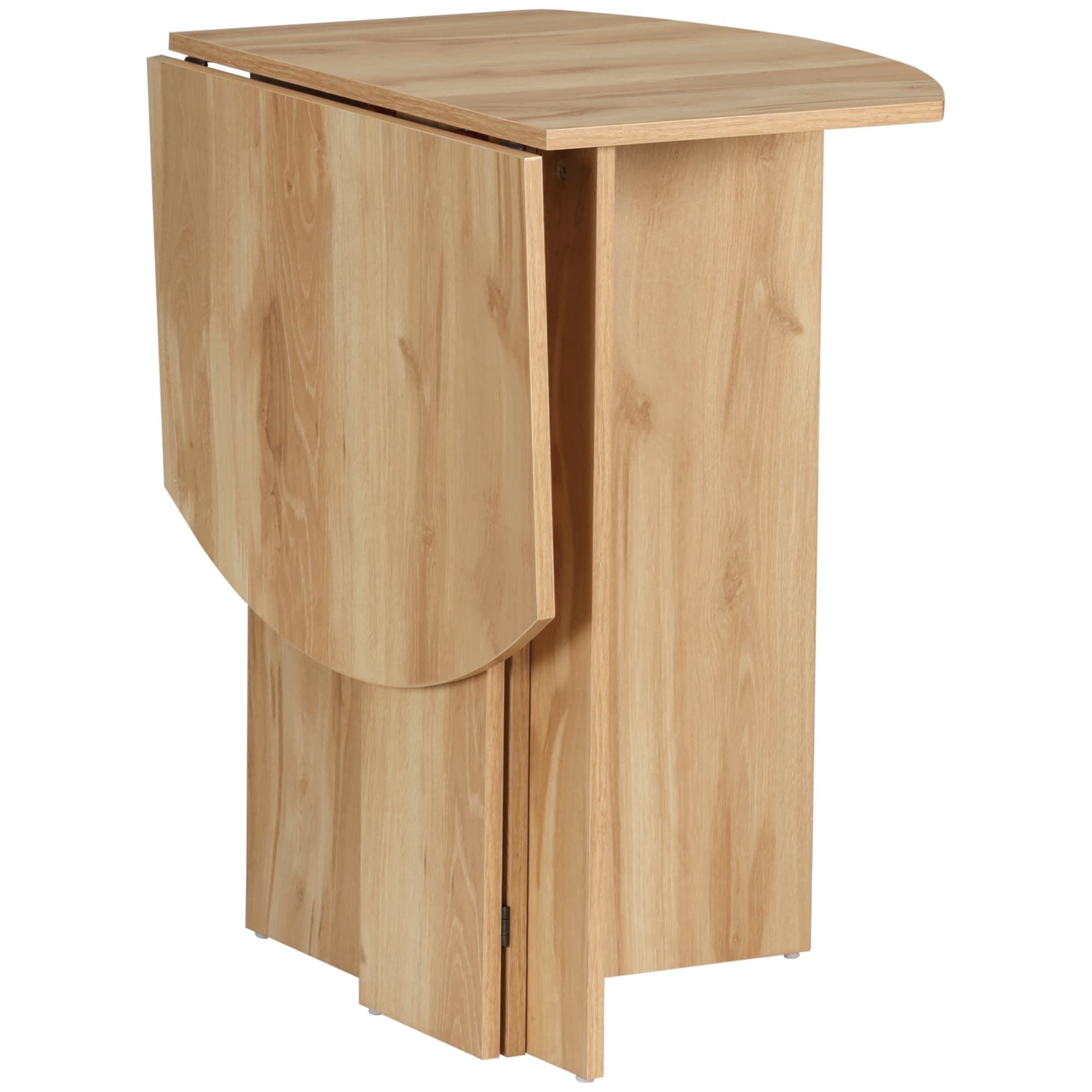 HOMCOM Table à Manger Pliante Gain de Place en Bois, 90x60x74cm, Chêne