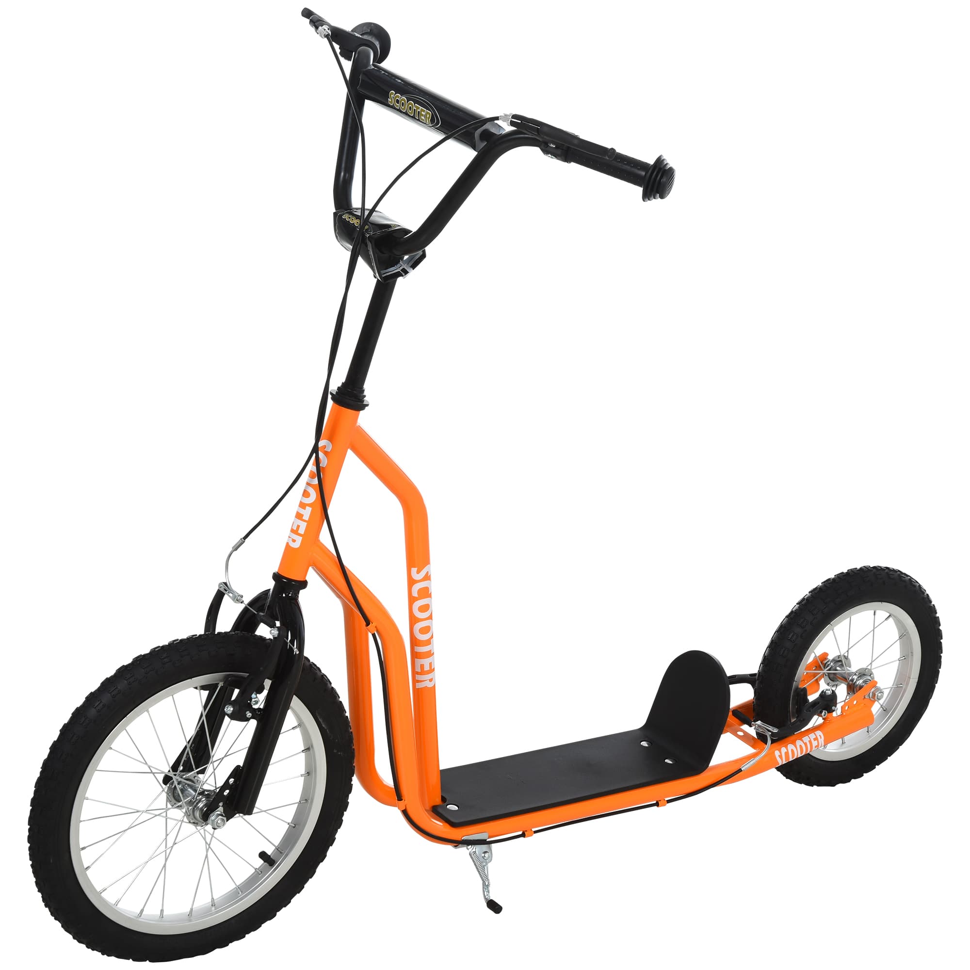 HOMCOM Aventure en plein air en attente : Trottinette pour enfants avec pneus gonflables - Ajustable et robuste
