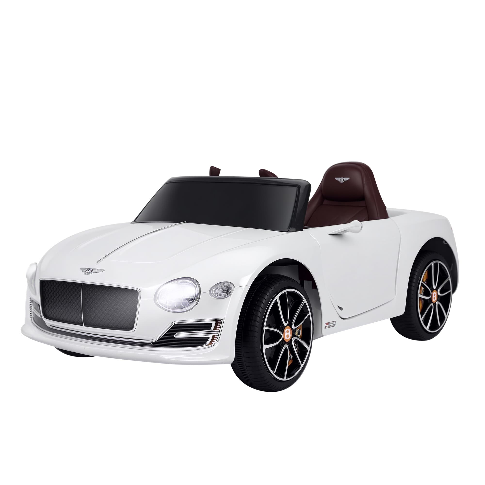 HOMCOM Véhicule électrique Enfants 2 Moteurs 108L x 60l x 43H cm télécommande Effets sonores + Lumineux Blanc Bentley