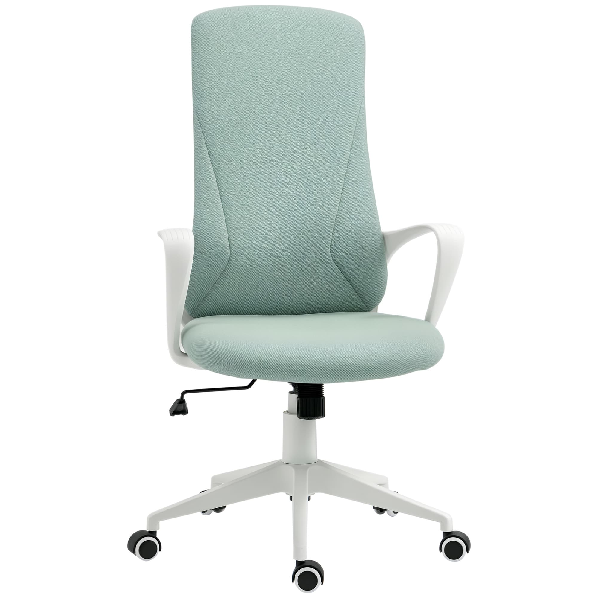 Vinsetto Fauteuil de bureau ergonomique mal de dos Chaise bureau haut Verte Accoudoirs Roulettes Inclinaison Réglable Aosom France