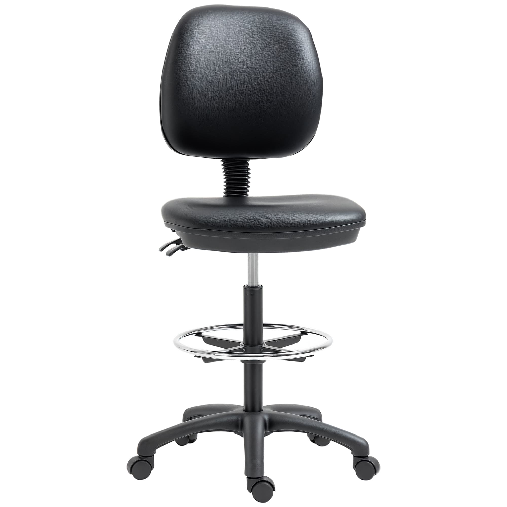 Vinsetto Fauteuil de bureau ergonomique, régalable, avec roulettes, bureau, confort bureau en acier, synthétique noir, vert incl. Aosom France