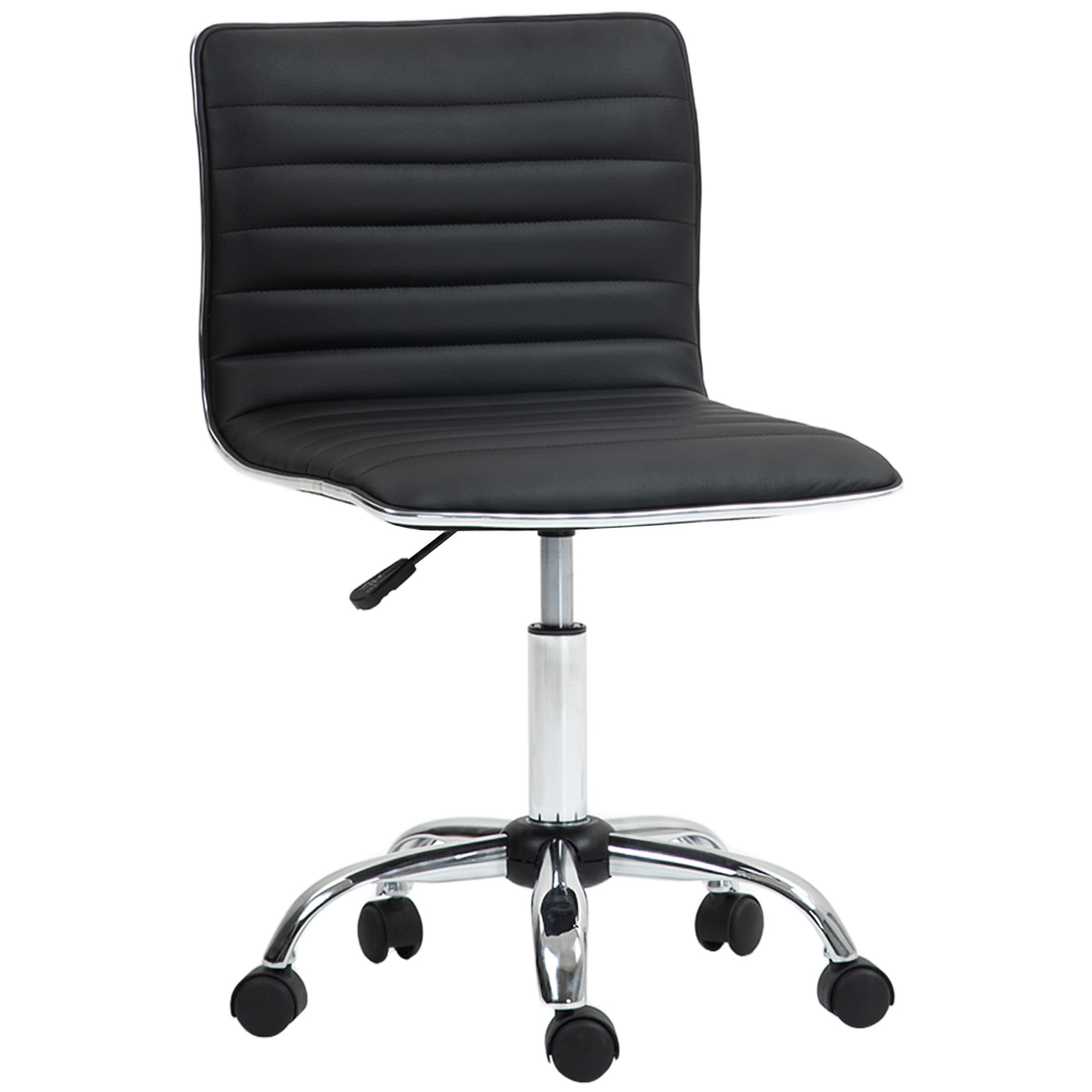 HOMCOM Chaise bureau fauteuil de bureau à roulettes pivotante hauteur réglable siège rembourrée 48 x 52 x 78-90 cm noir