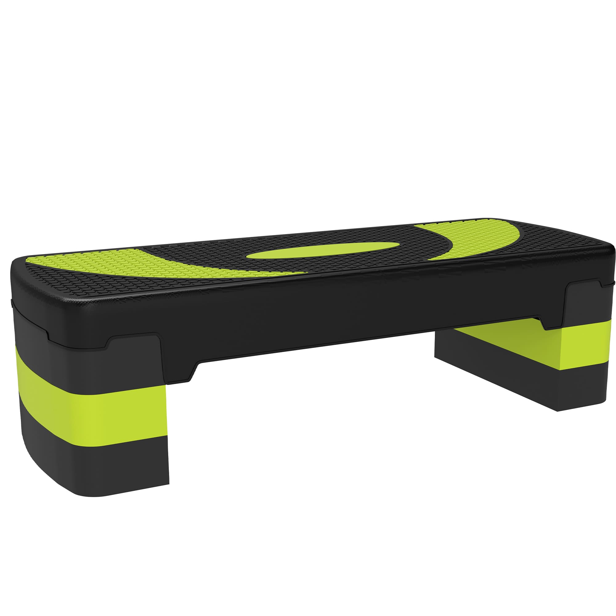 HOMCOM Stepper fitness aérobic hauteur réglable surface antidérapante 80 x 31 x 20 cm noir vert