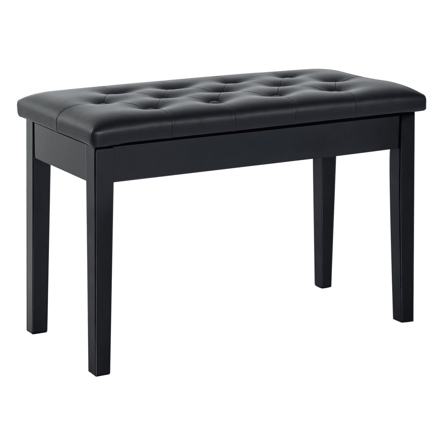 HOMCOM Tabouret de Piano avec Coffre de Rangement en Similicuir Noir 76 x 36 x 50 cm