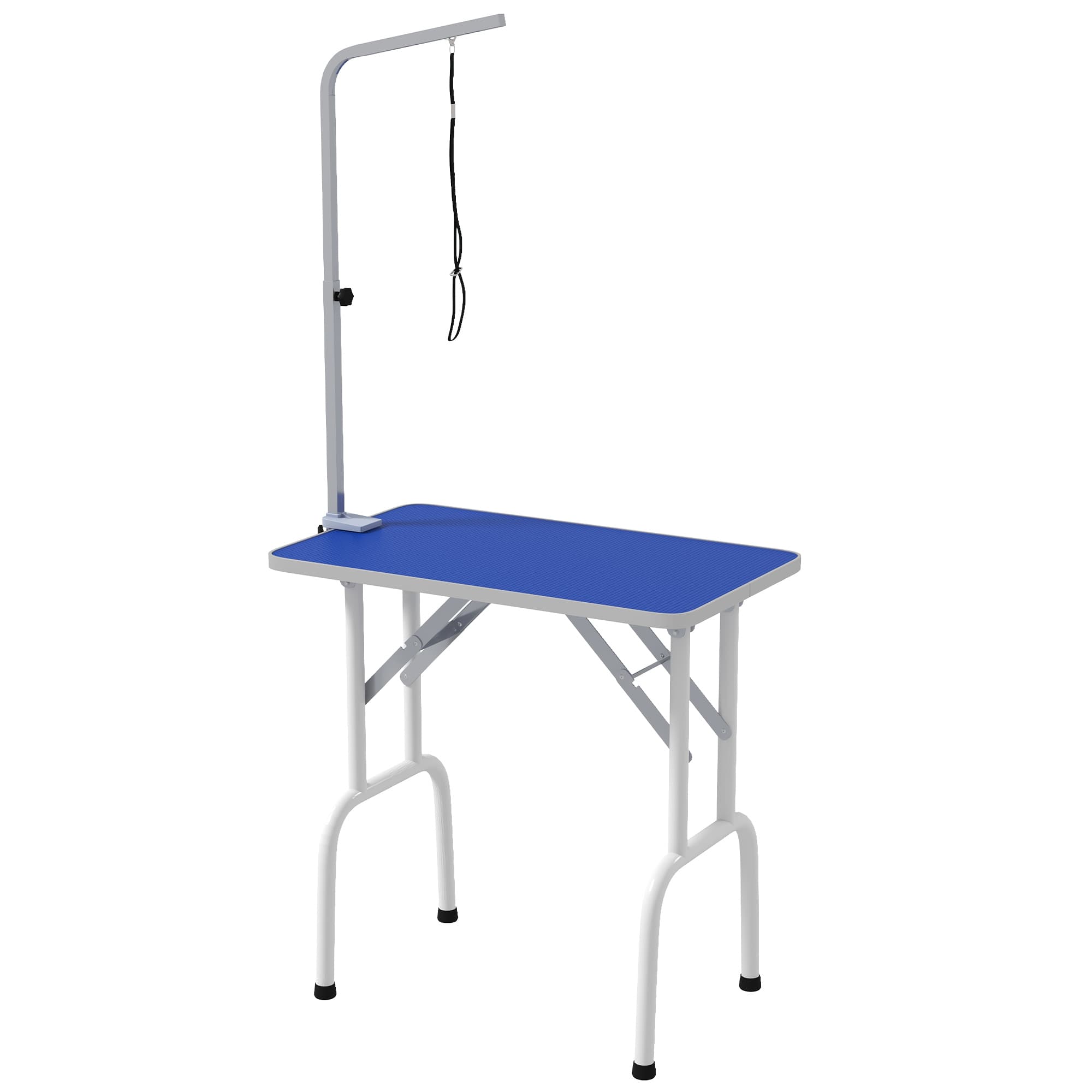 PawHut Table de Toilettage pour Animaux en Métal Bleu