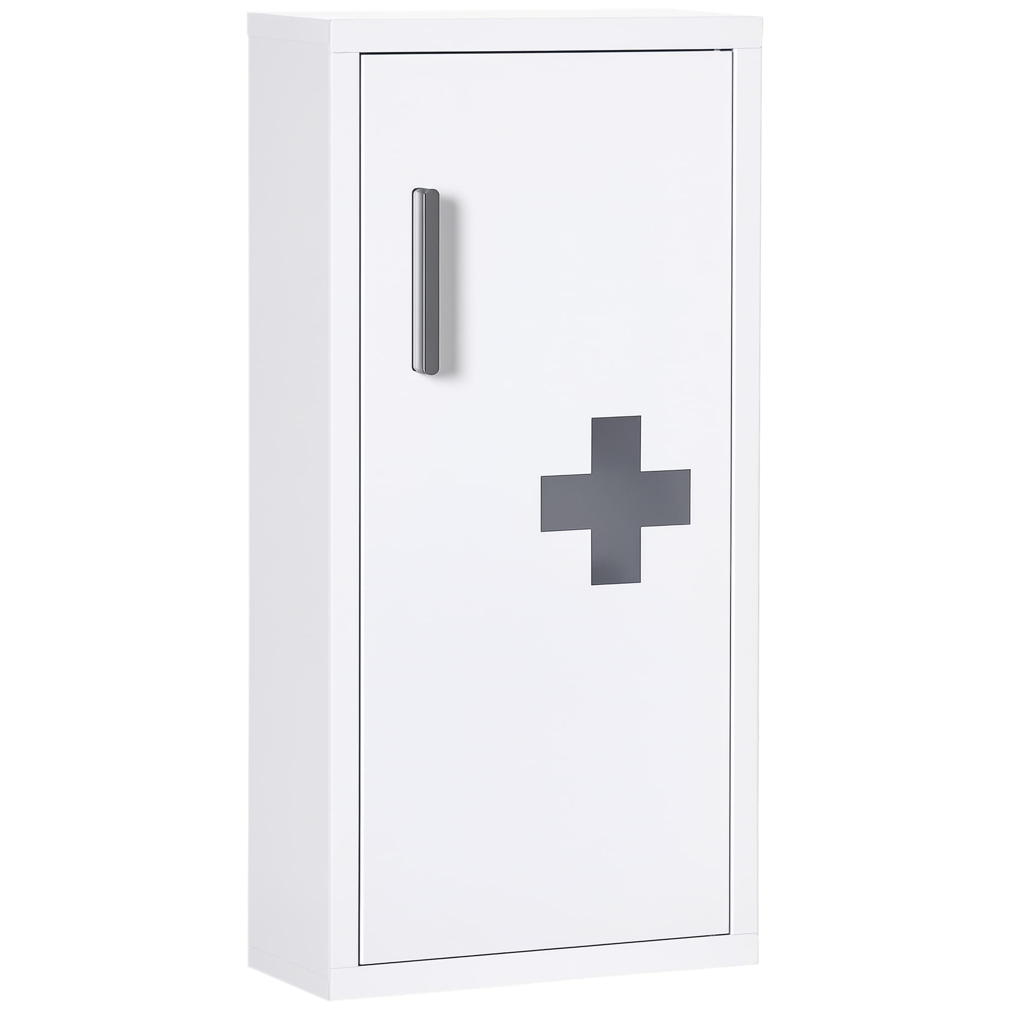 kleankin Armoire Pharmacie Murale Blanche 2 Étagères Porte Aimantée Aosom France