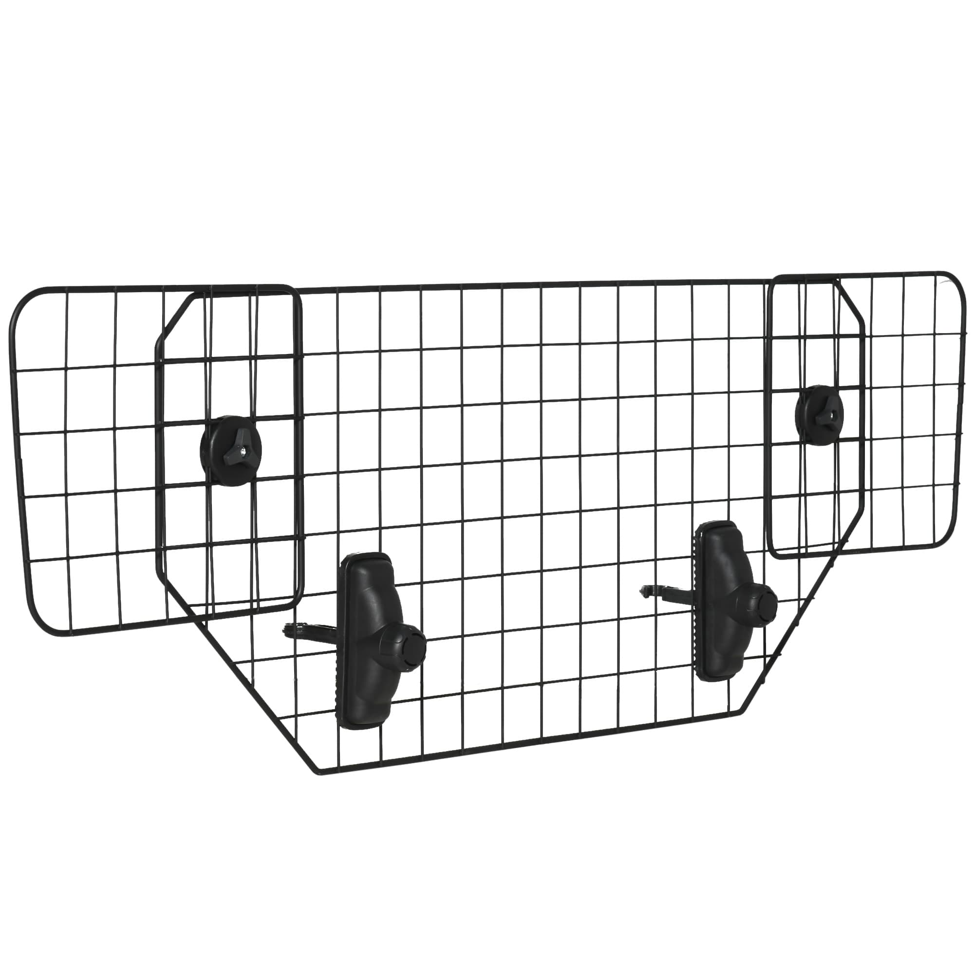 PawHut Grille de protection universelle pour chien barrière de sécurité de voiture pour chiens largeur ajustable 90-120 cm noir