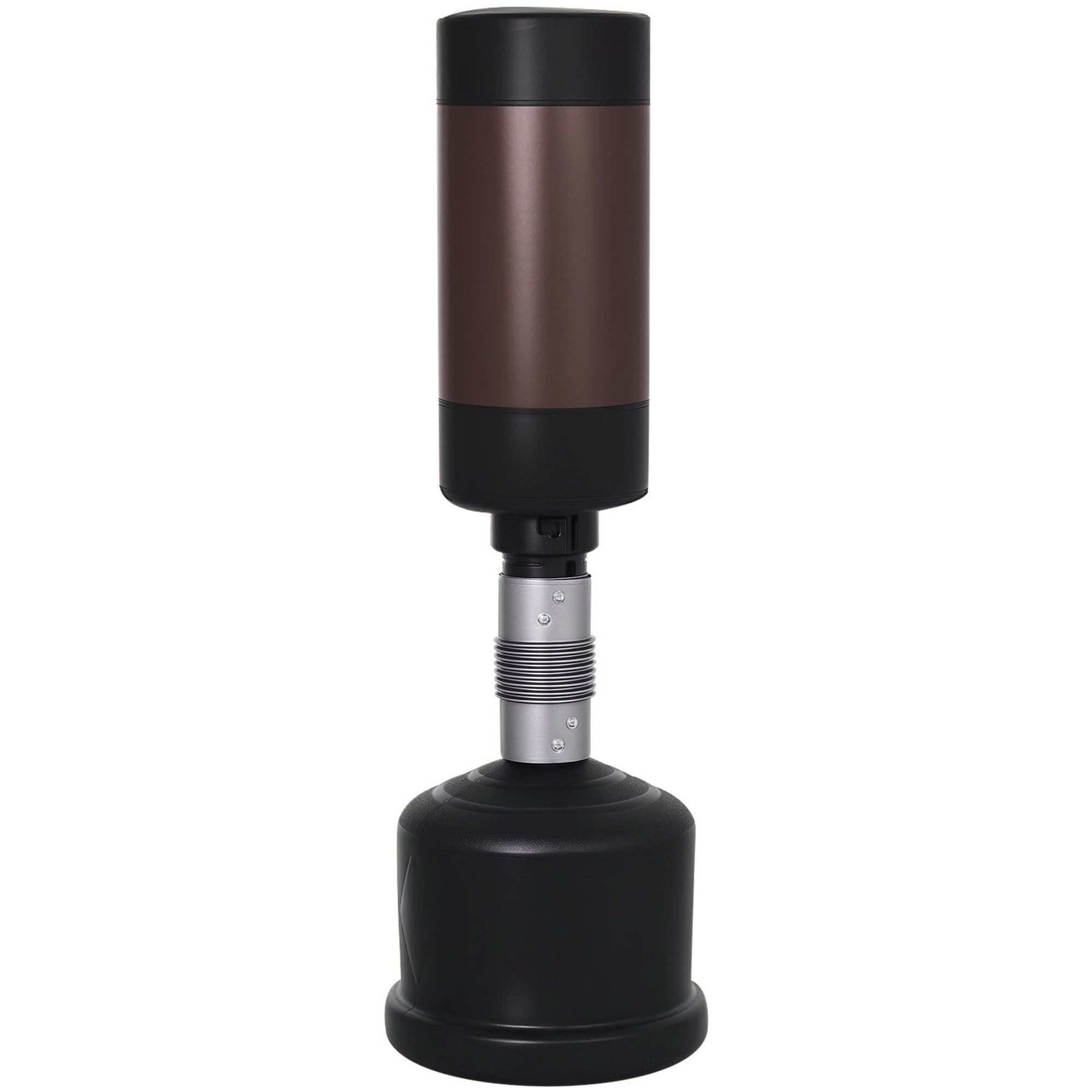 HOMCOM Sac de Frappe Boxe Autoportant Punching Ball Hauteur Réglable 160-185cm Brun noir
