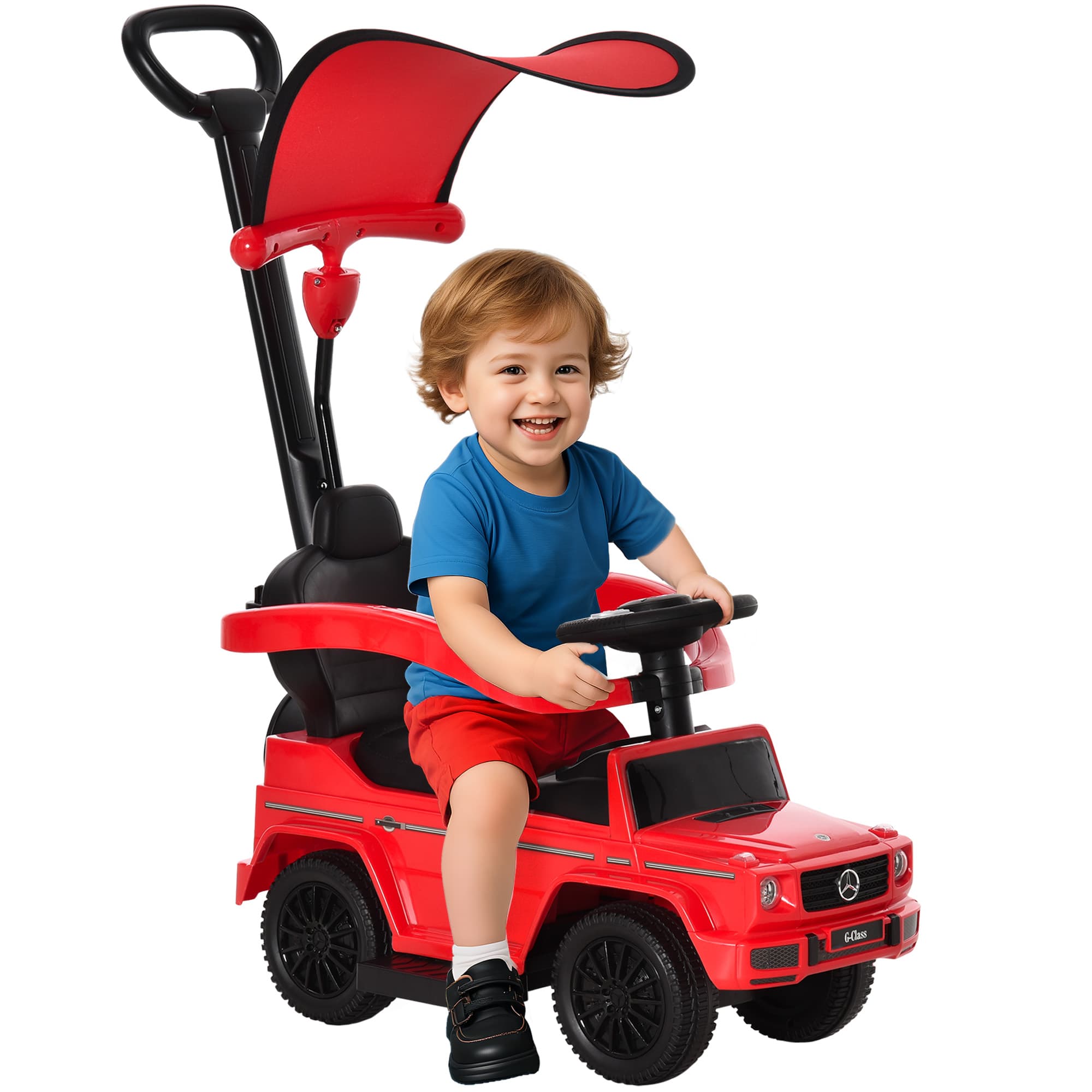 HOMCOM trottinette à main pour enfant, roues antidérapantes, design coloré, frein sûr, Aosom France