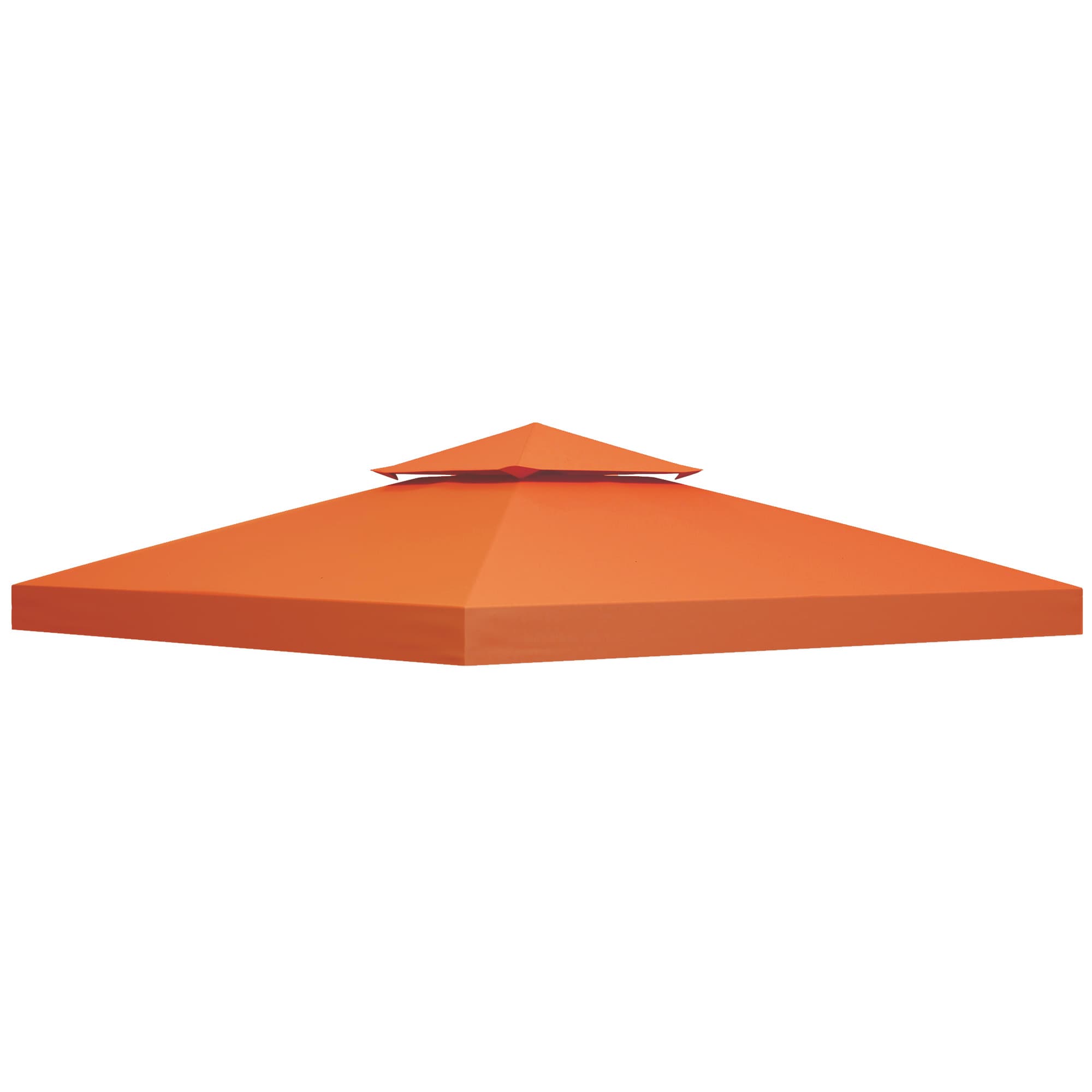 Homcom Toile de Toit de Rechange pour Pavillon Tonnelle Tente Imperméable 3 x 3 m Orange Terracotta
