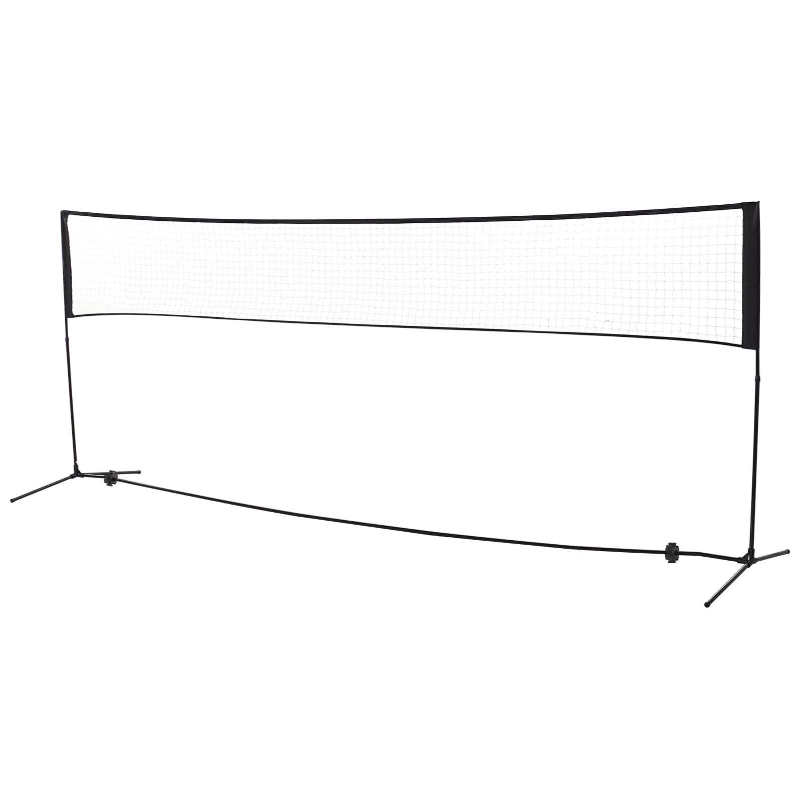 HOMCOM Filet de Badminton Tennis Pliable Portable Longueur 4 m Hauteur Réglable (94 cm 158 cm) Support Pieds pour Badminton Volley-Ball Tennis Noir