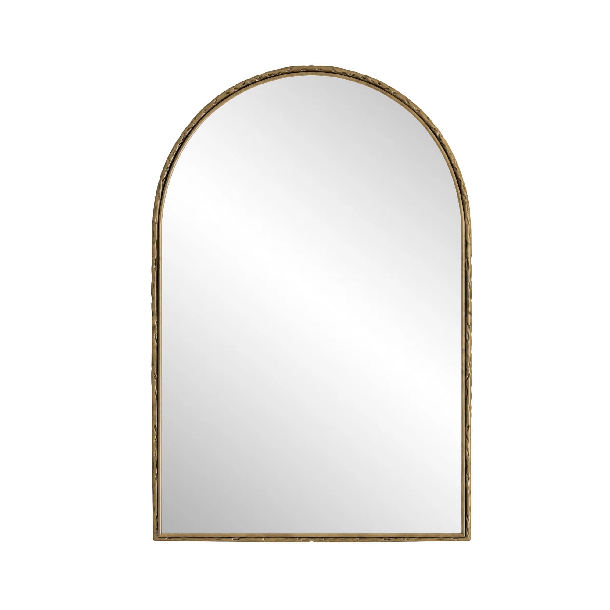 Miroir mural arqué avec cadre en fer, miroir de maquillage pour salle de bain, 61x2,5x91 cm, Or