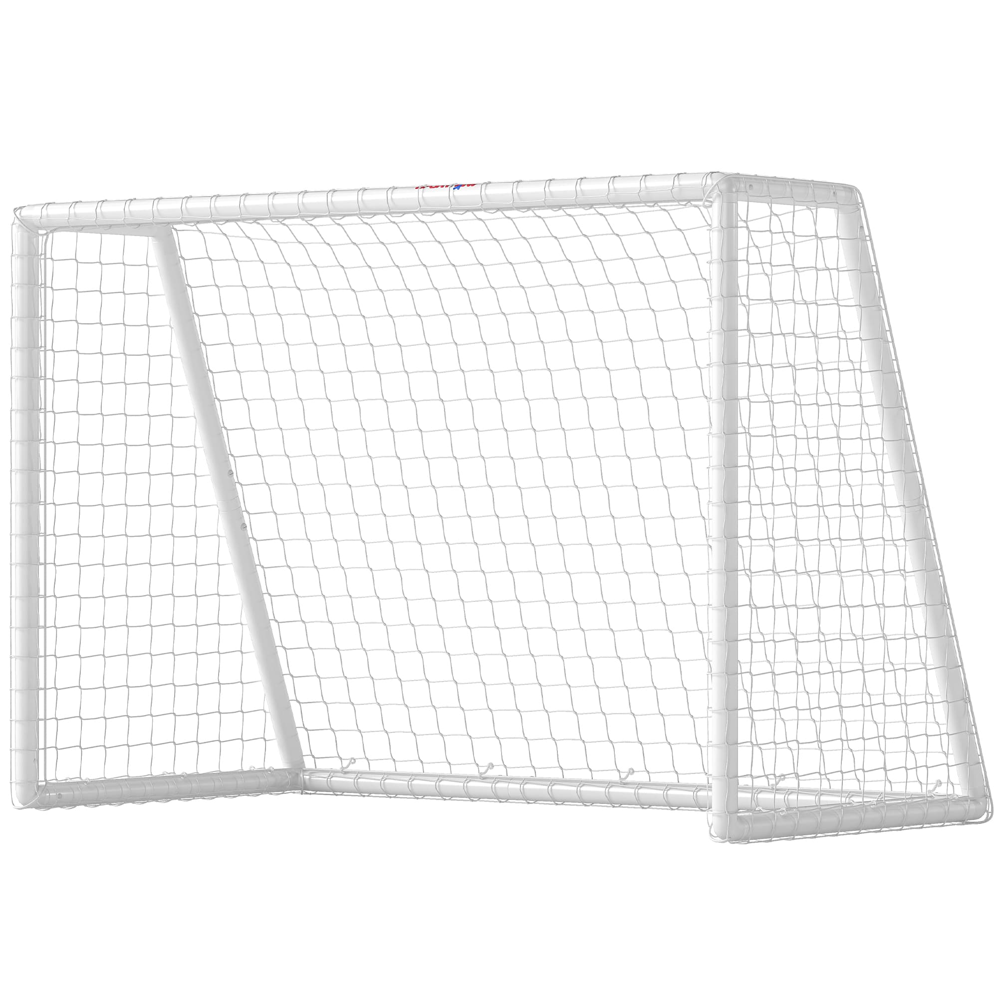SPORTNOW But de football cage de foot but d'entrainement en plastique - piquets inclus - dim. 180L x 92l x 124H cm blanc