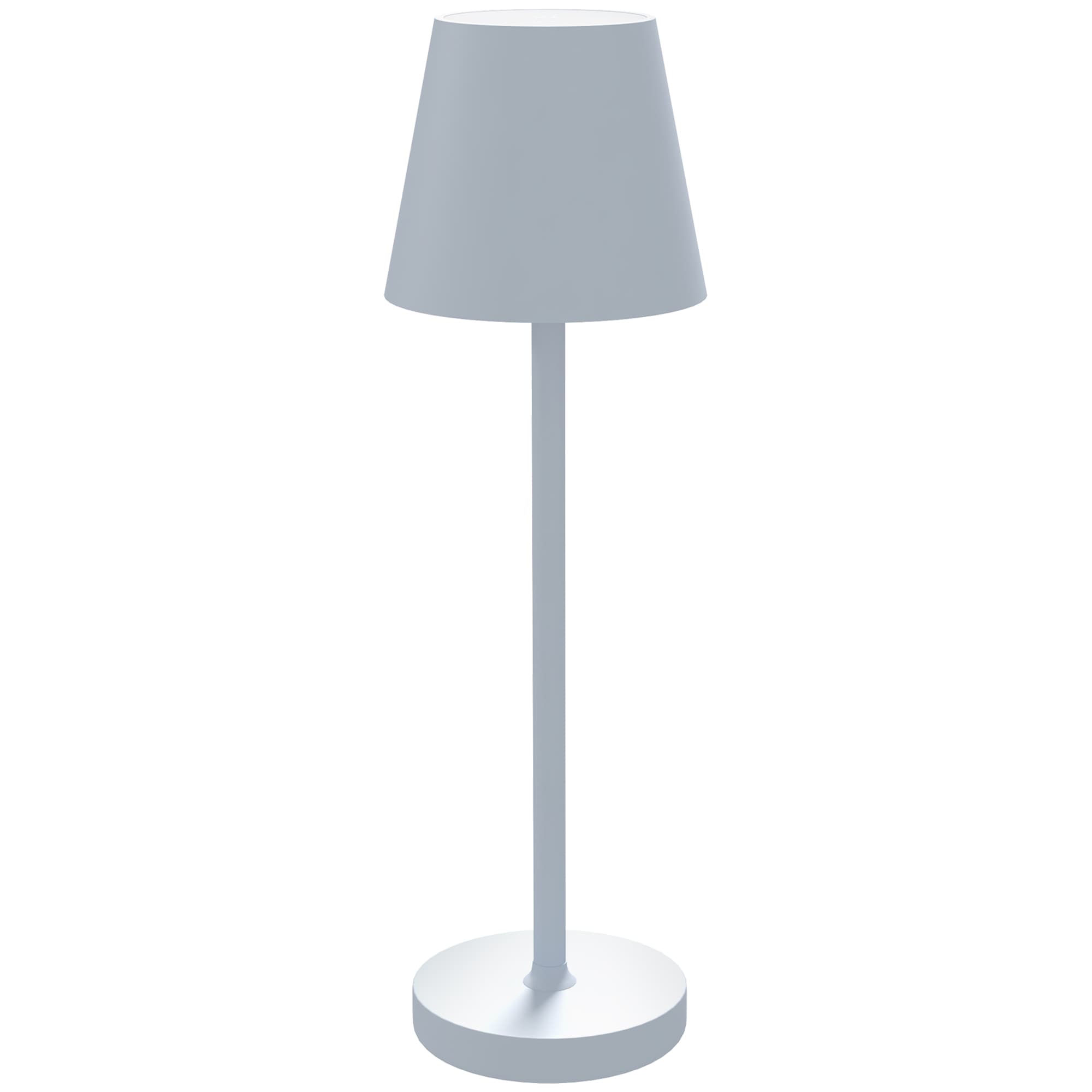 HOMCOM Lampe de Table de Chevet sans Fil avec Lumières LED Lampe de Table USB-C Rechargeable 3 Couleurs Ø11,2x36,5 cm Gris