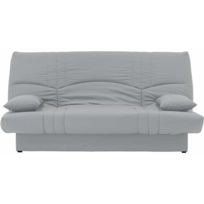 Banquette clic clac 3 places - Tissu gris clair - Style Contemporain - L 190 x P92 cm - DREAM