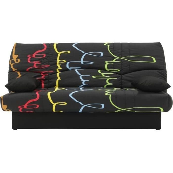 Banquette clic clac 3 places - Motif graffiti - Style Contemporain - L 190 x P92 cm - DREAM