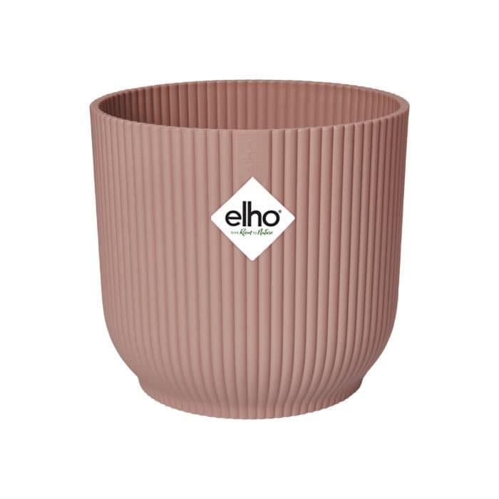ELHO Pot de fleurs rond avec roues Vibes Fold - Ø 35 x H 32 cm - Intérieur - 100% recyclé - Rose