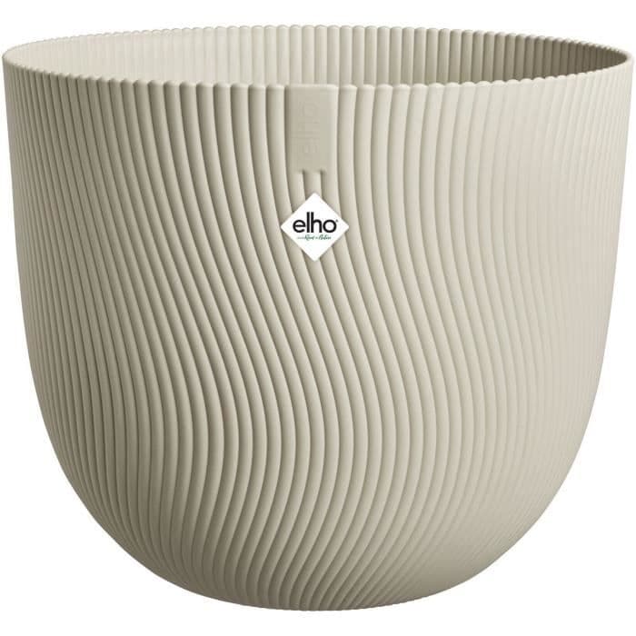 ELHO Pot de fleurs Sereh Rond 47 - Beige - Ø 47 x H 40 cm - 100% recyclé